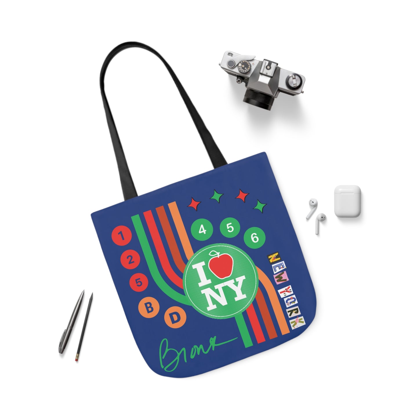 Canvas Tote Bag - New York Blue City Design