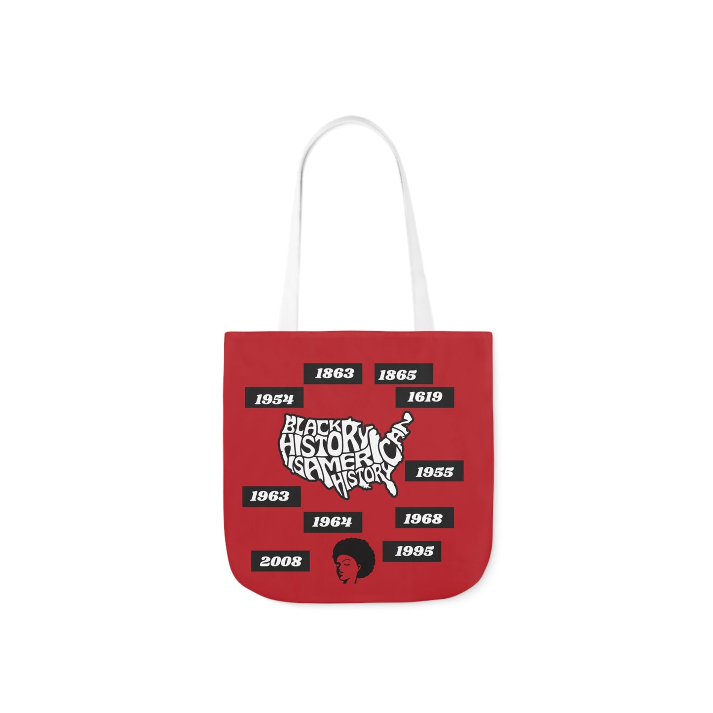 Red Black History Canvas Tote Bag