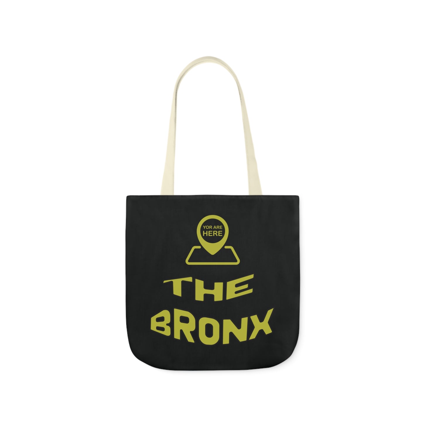 Canvas Tote Bag - Black Personalized City with Map Design