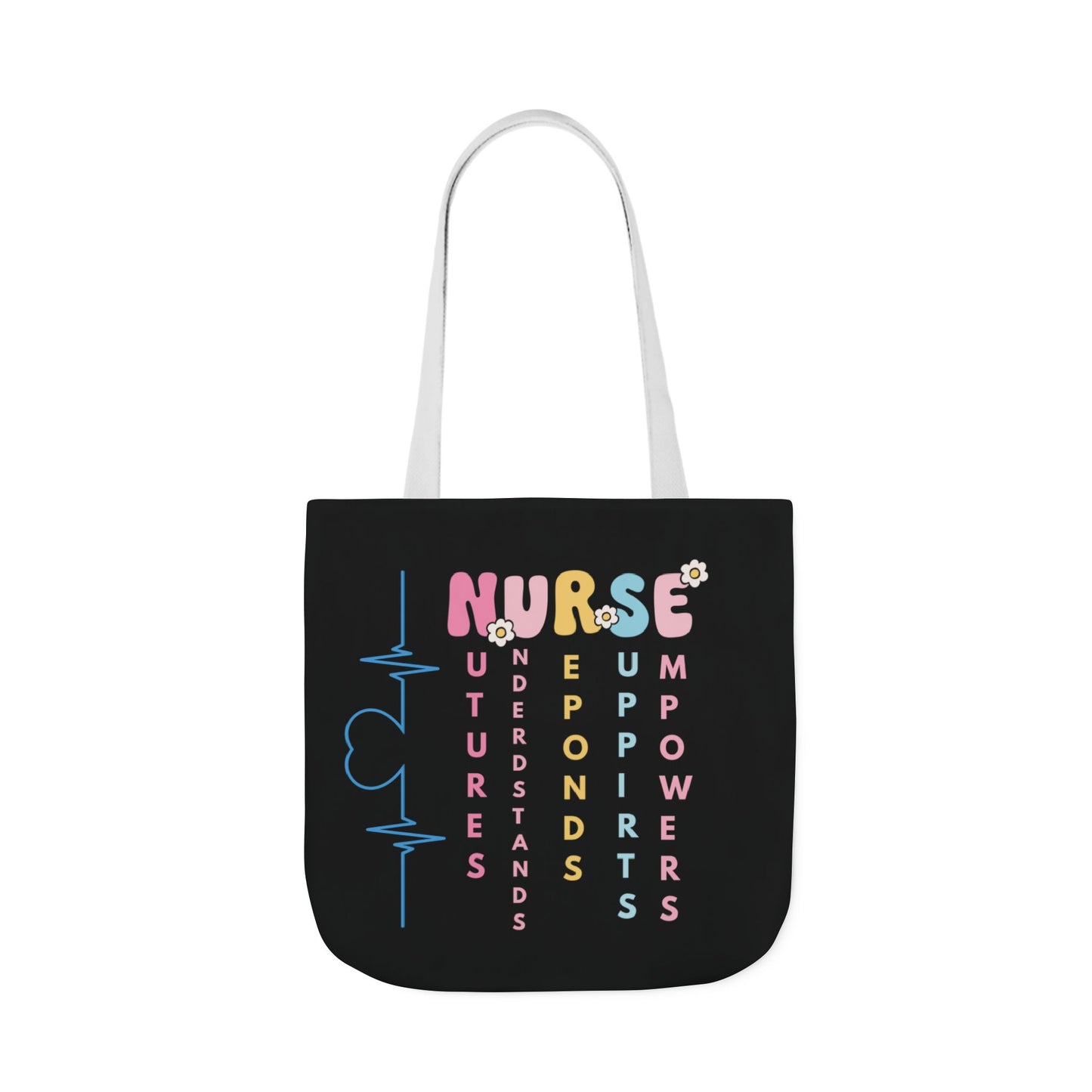 Personalized Nurse Initial Canvas Tote Bag — Custom Initial & Year Started as Nurse