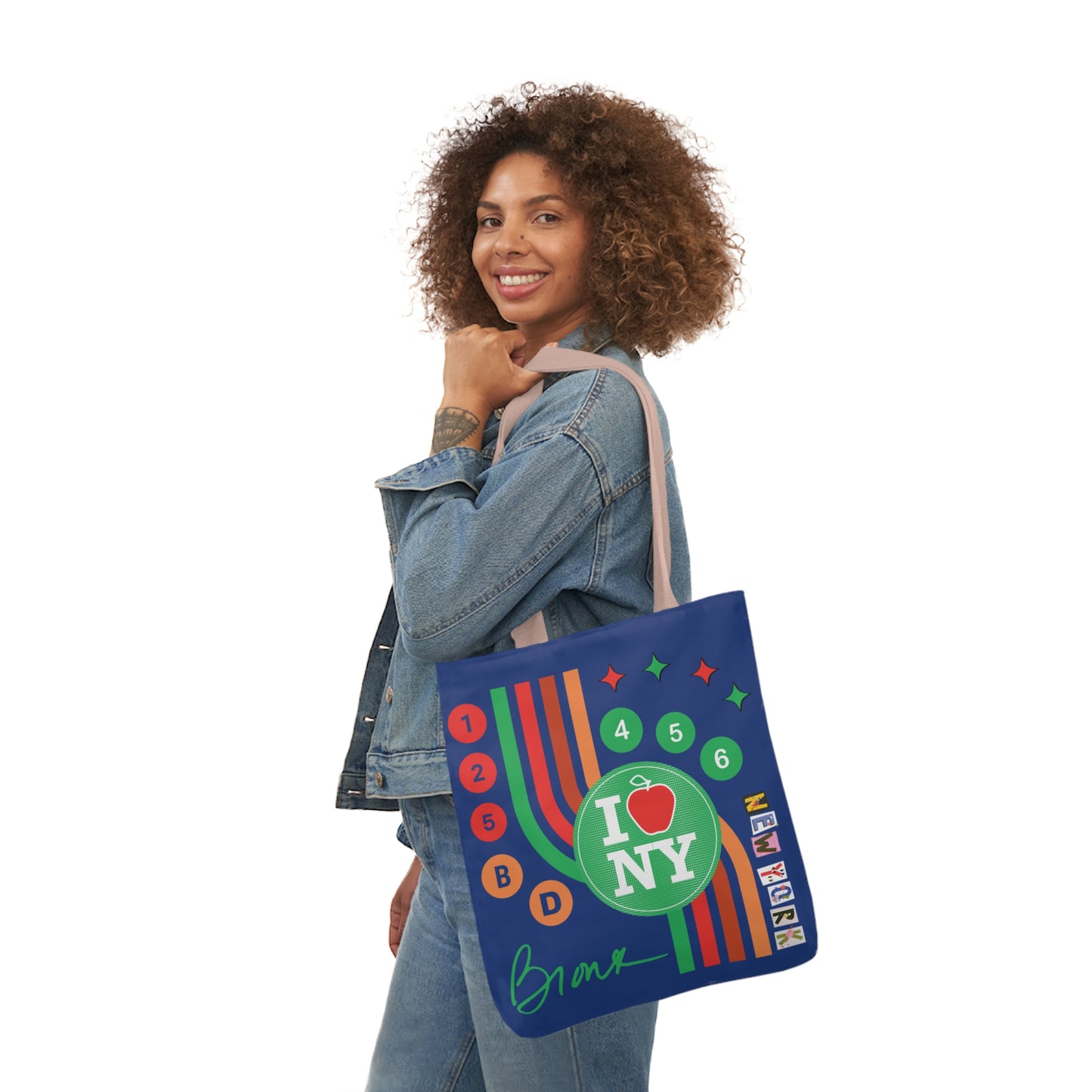 Canvas Tote Bag - New York Blue City Design