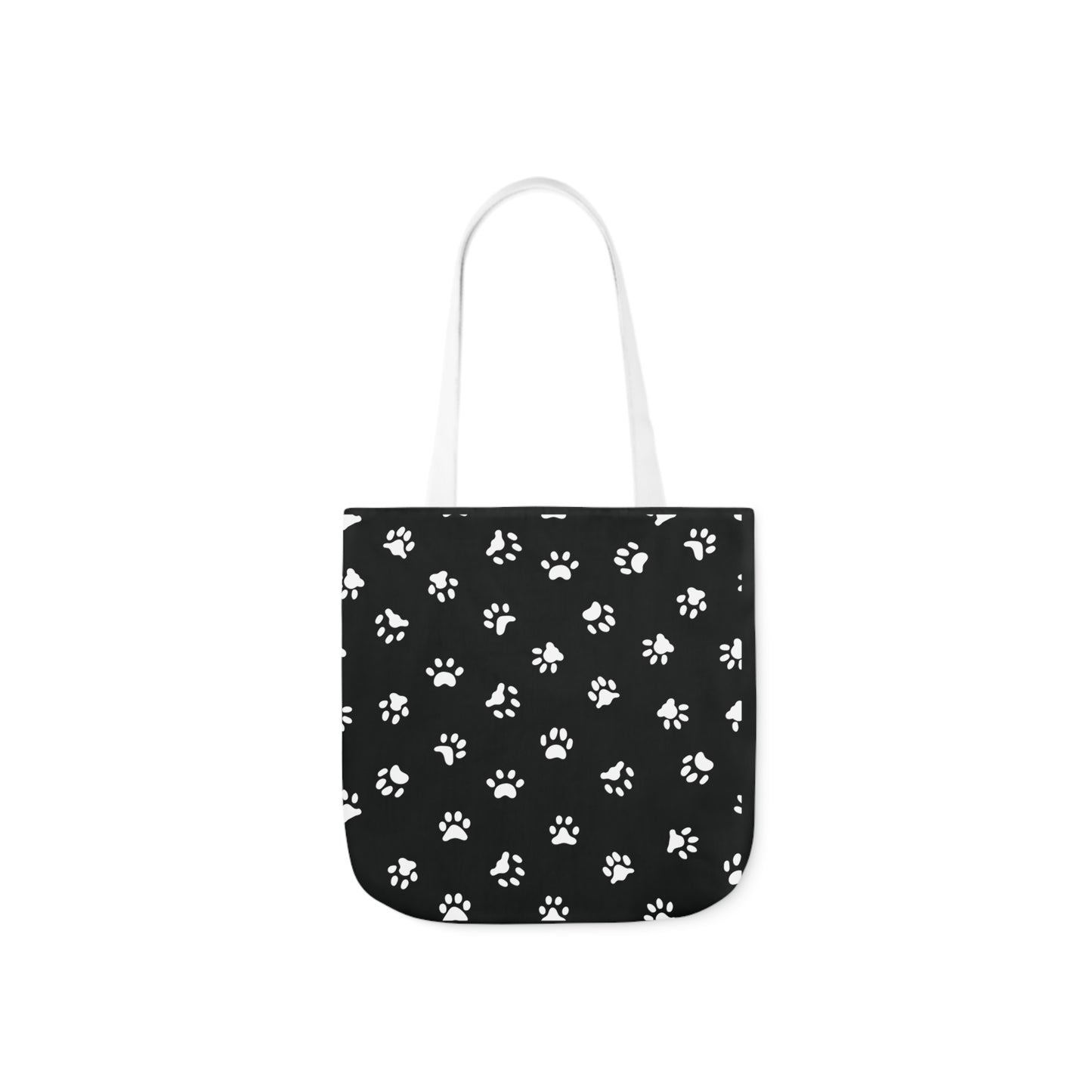Black Personalized Dog Family Canvas Tote Bag