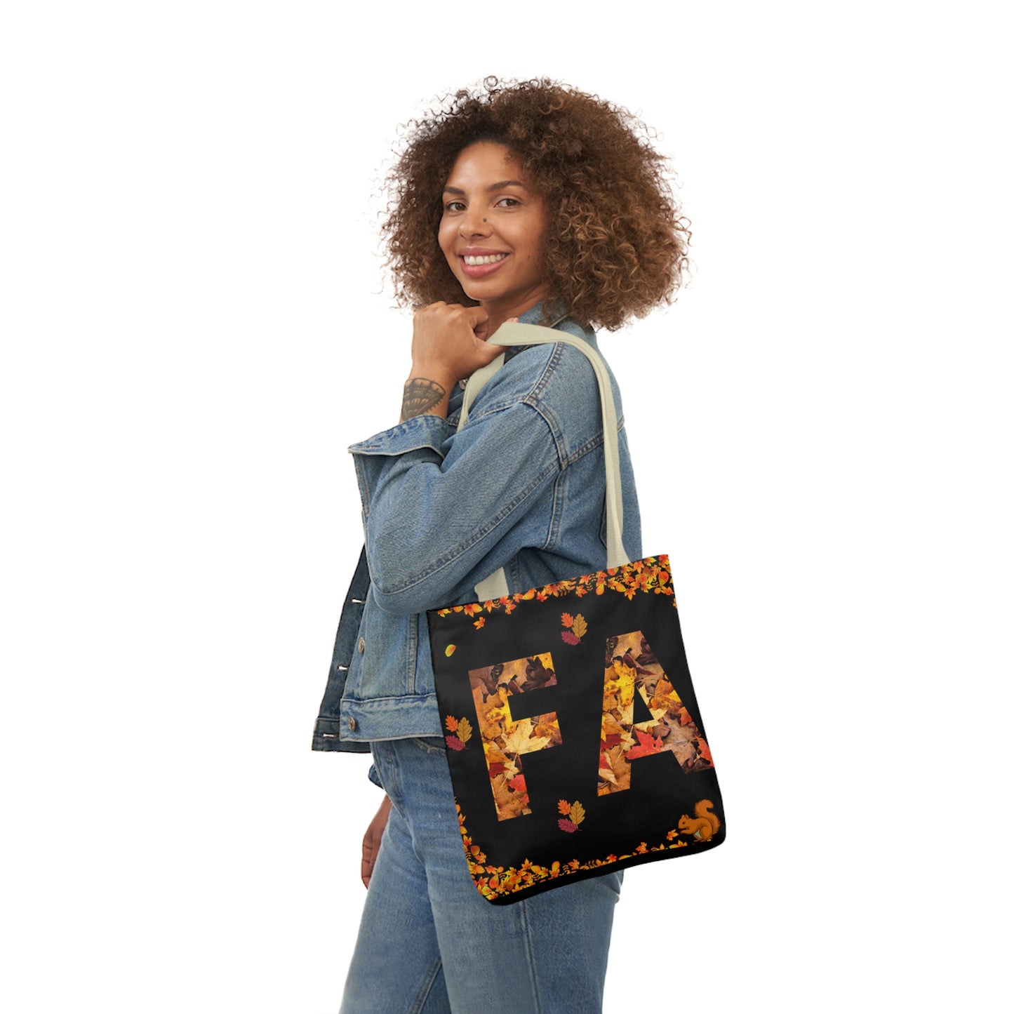 Fall Canvas Tote Bag, 5-Color Straps