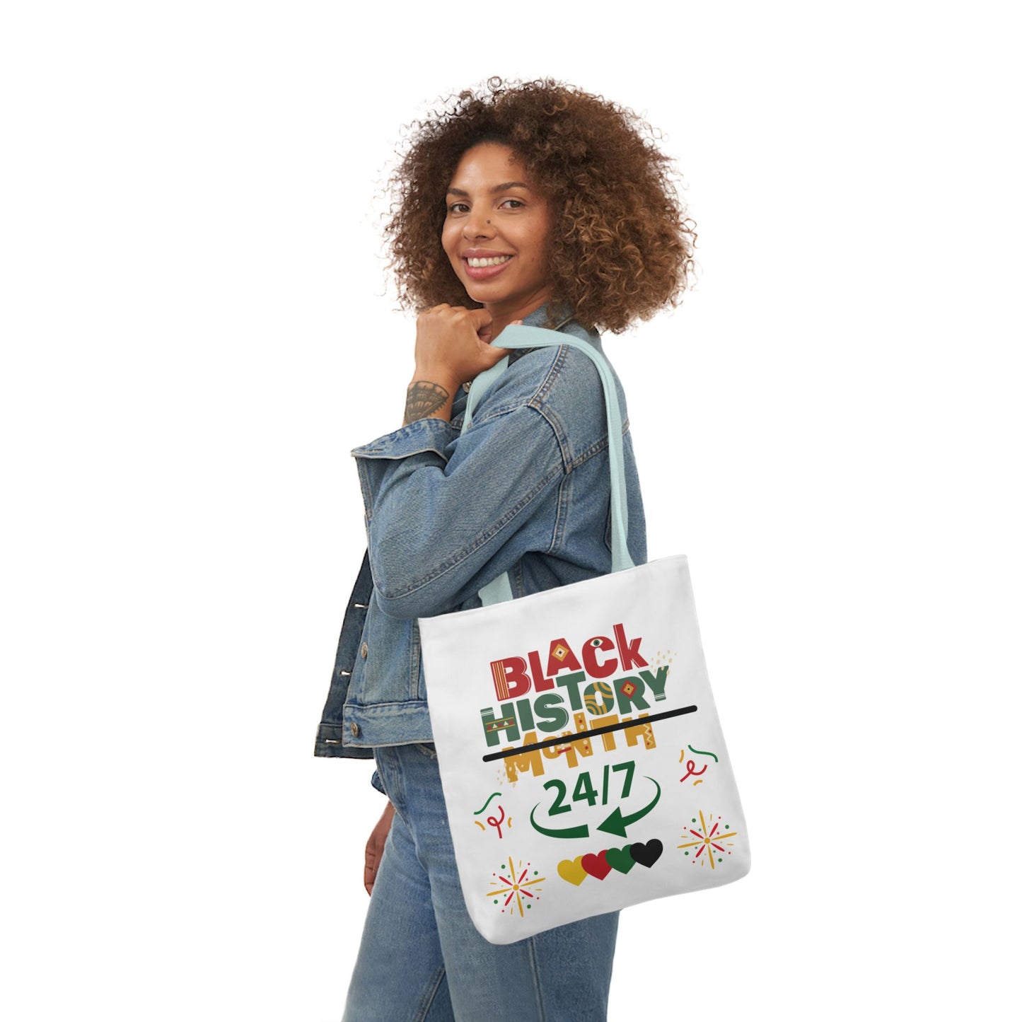 Black History White Canvas Tote Bag