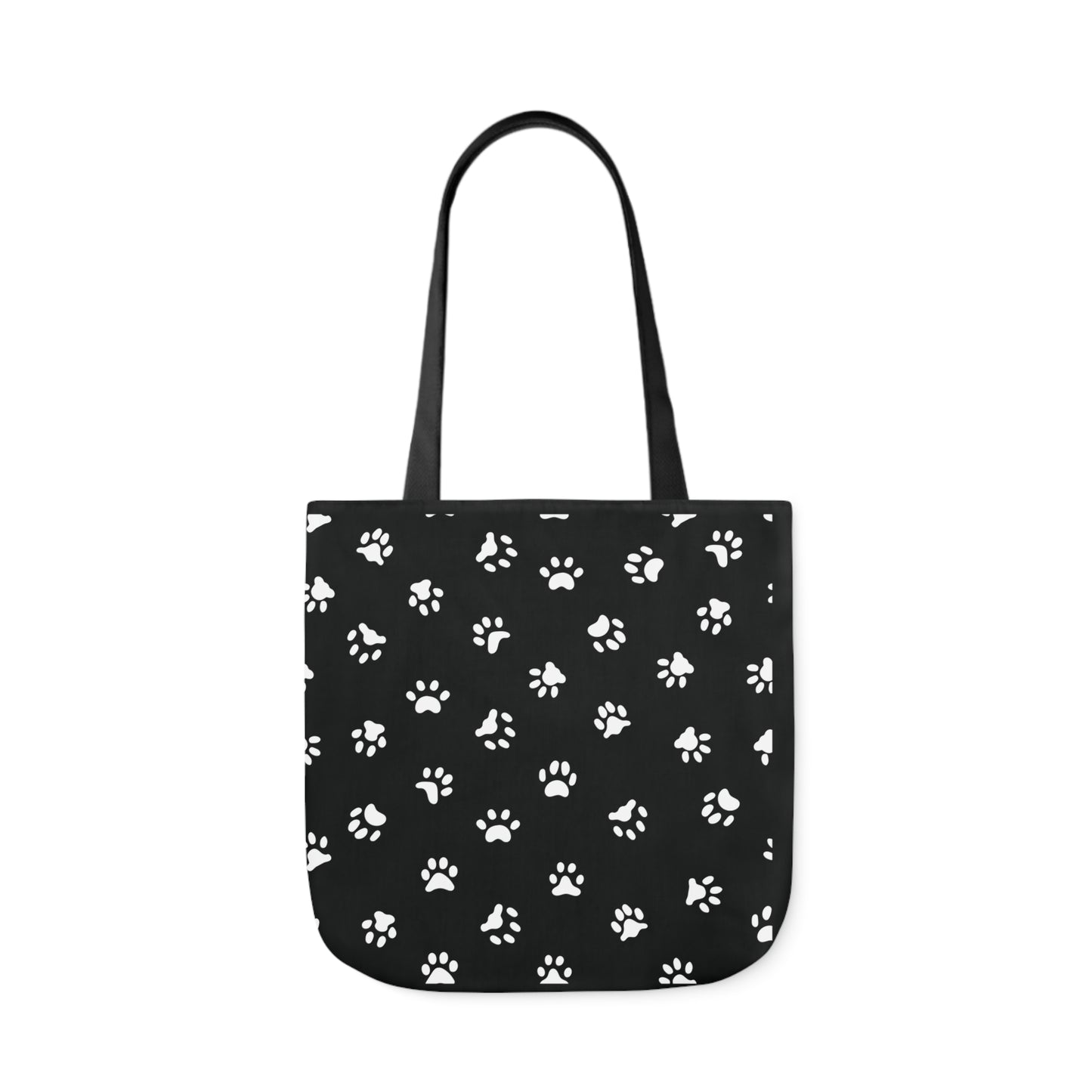 Black Personalized Dog Family Canvas Tote Bag