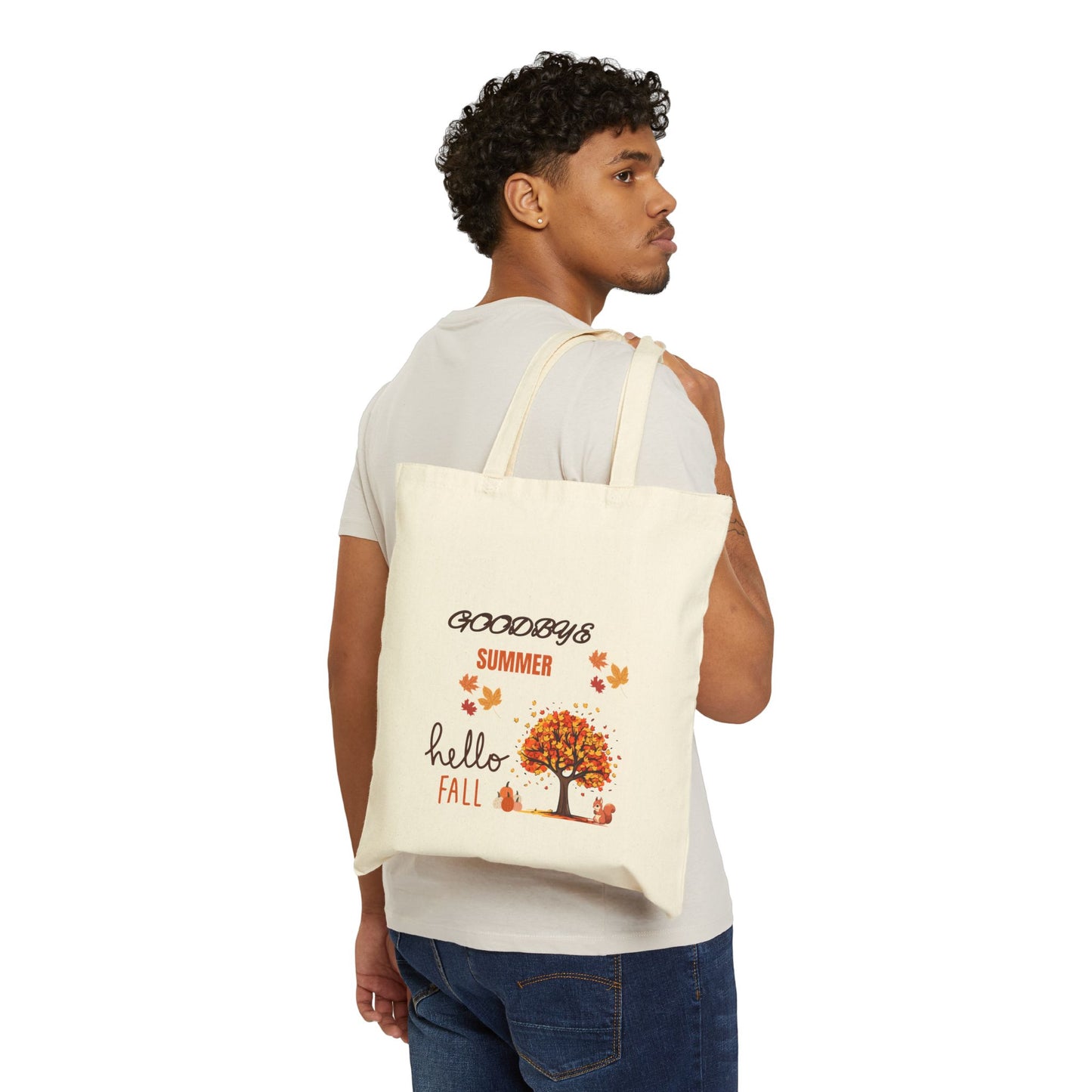 Fall theme Cotton Canvas Tote Bag
