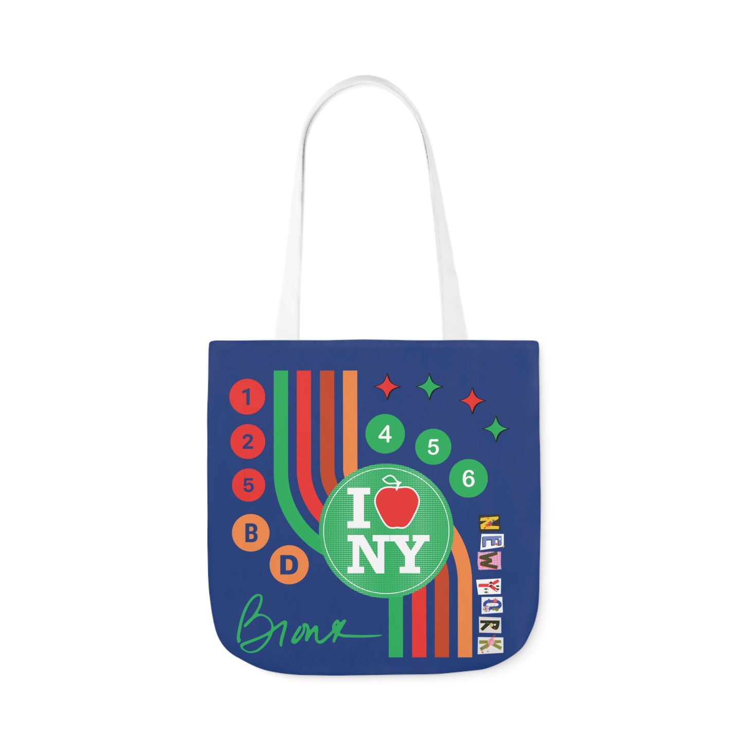 Canvas Tote Bag - New York Blue City Design