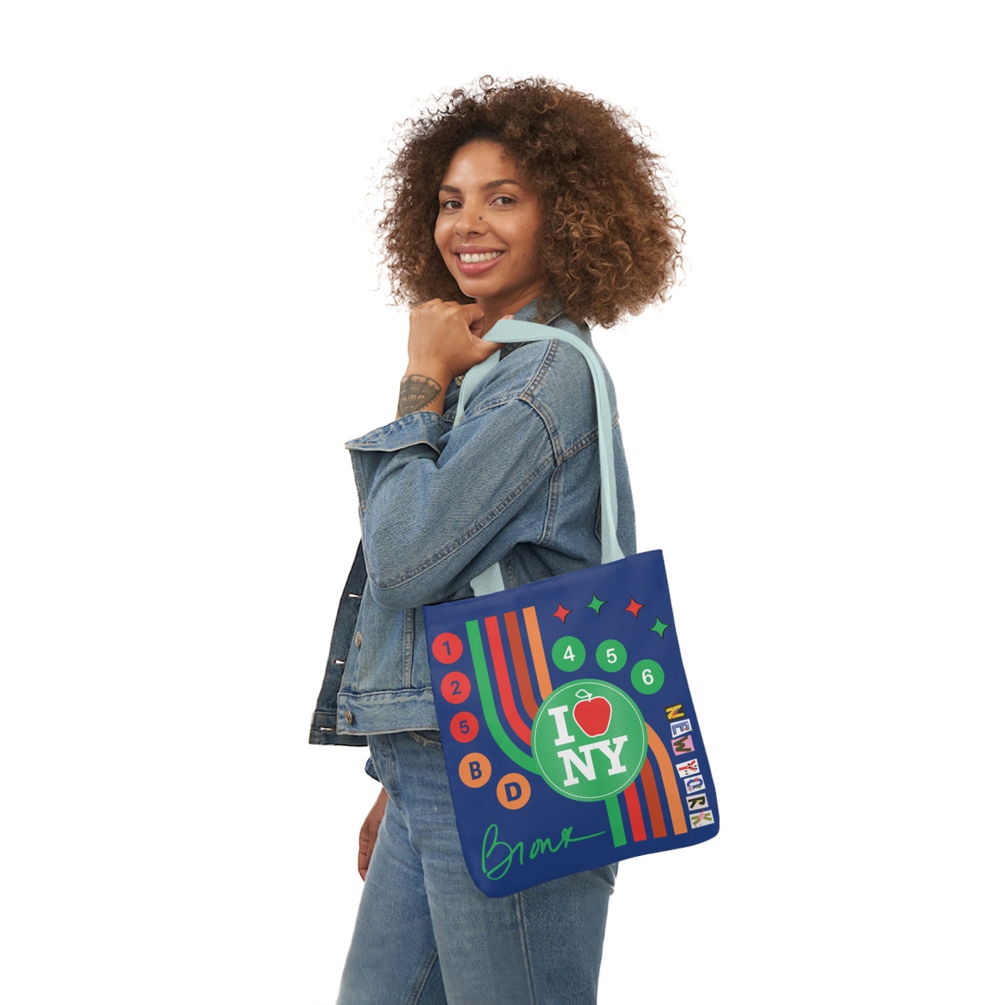 Canvas Tote Bag - New York Blue City Design