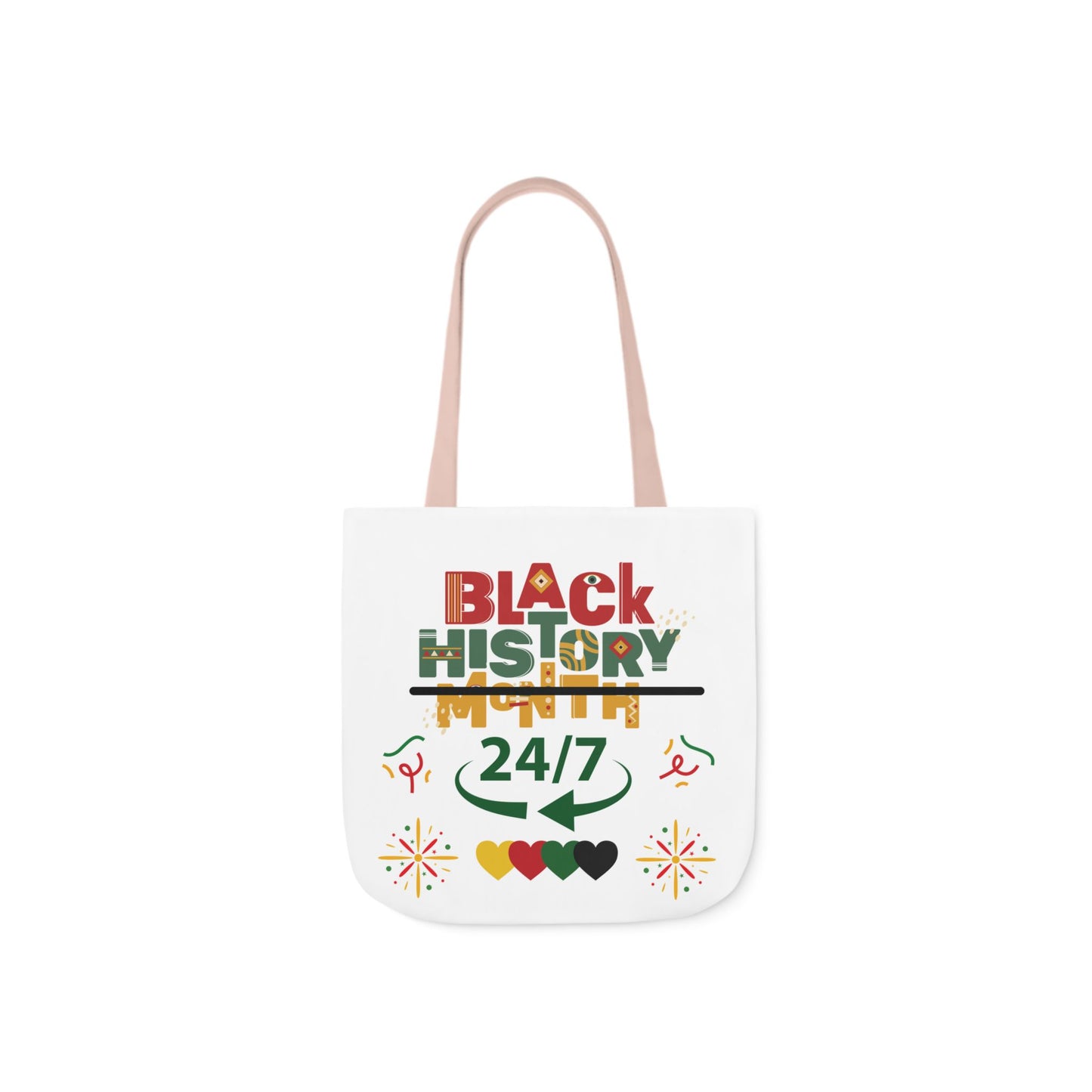Black History White Canvas Tote Bag