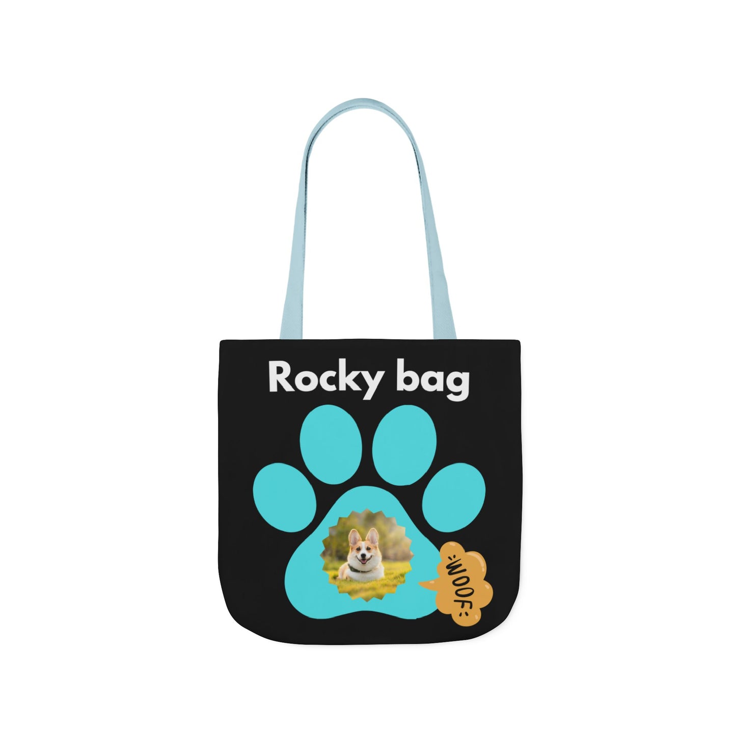 Black Personalized Dog lovers Tote Bag
