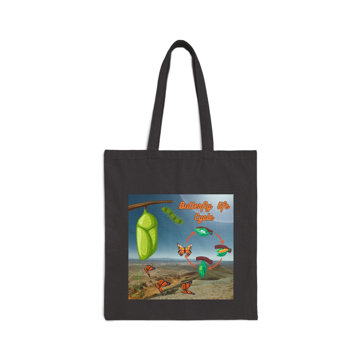 Caterpillar Cotton Canvas Tote Bag