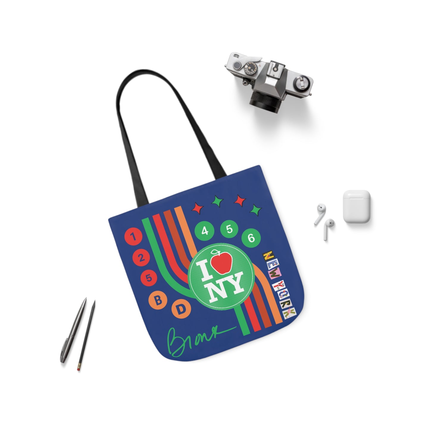 Canvas Tote Bag - New York Blue City Design