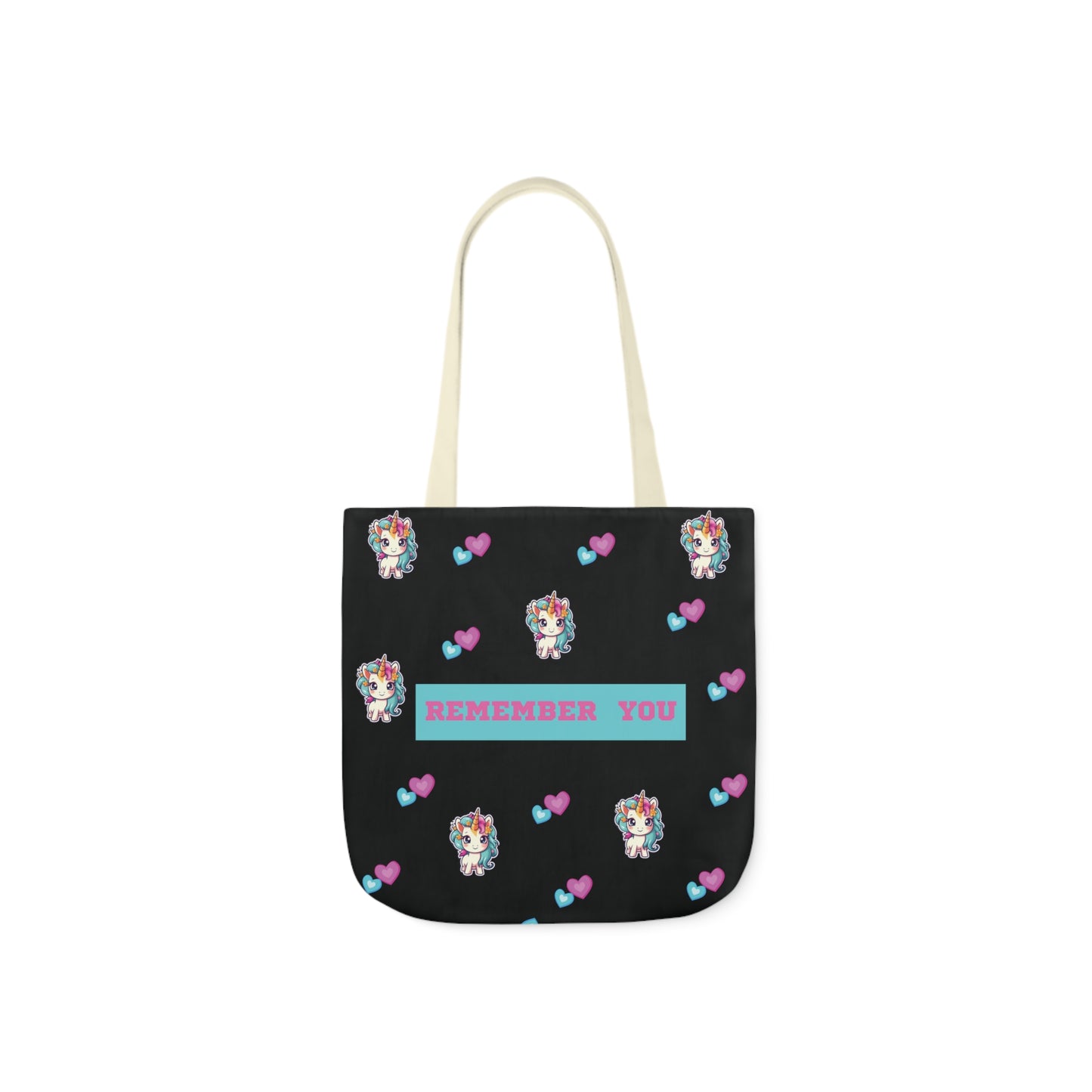 Unicorn Canvas Tote Bag, 5-Color Straps