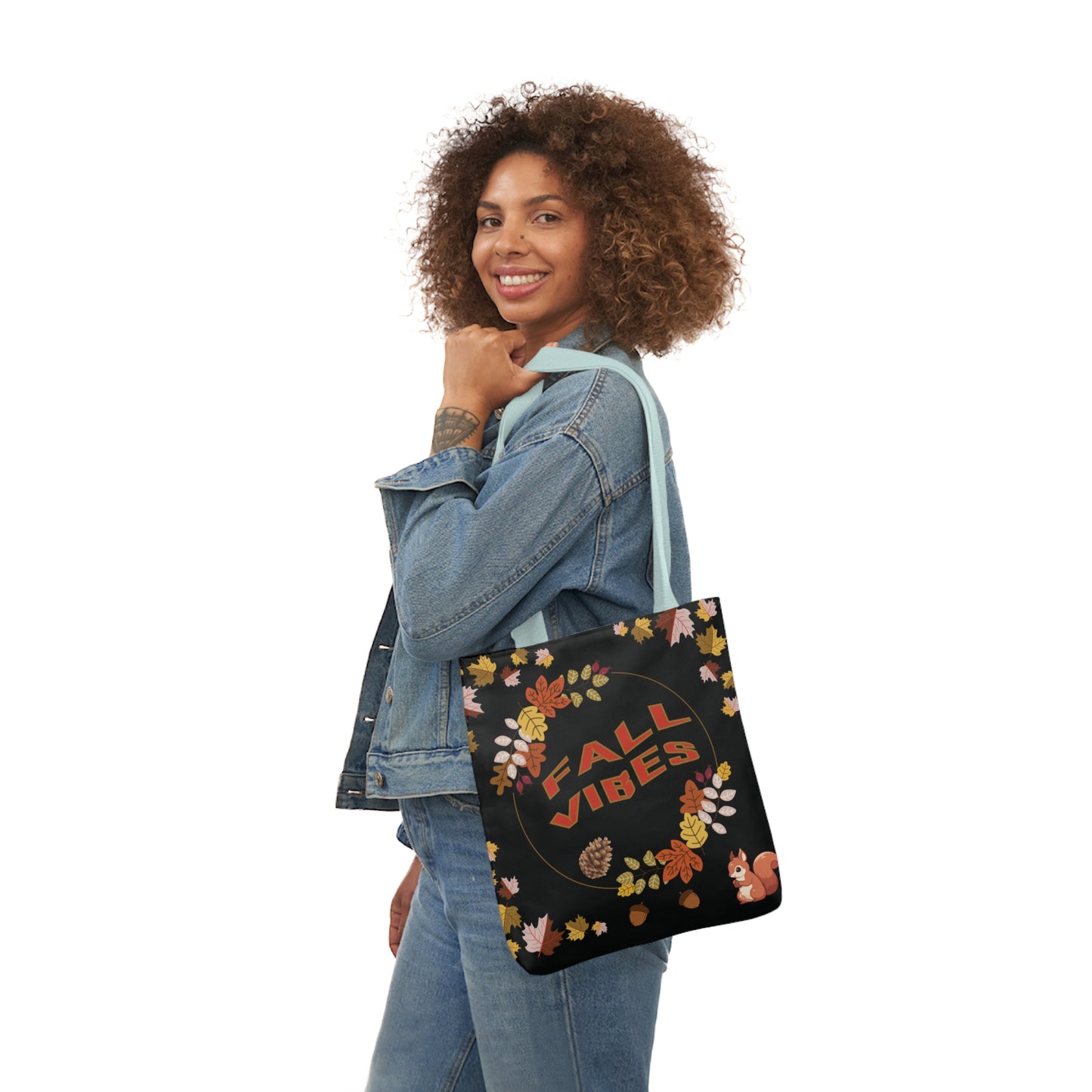 Fall Canvas Tote Bag, 5-Color Straps