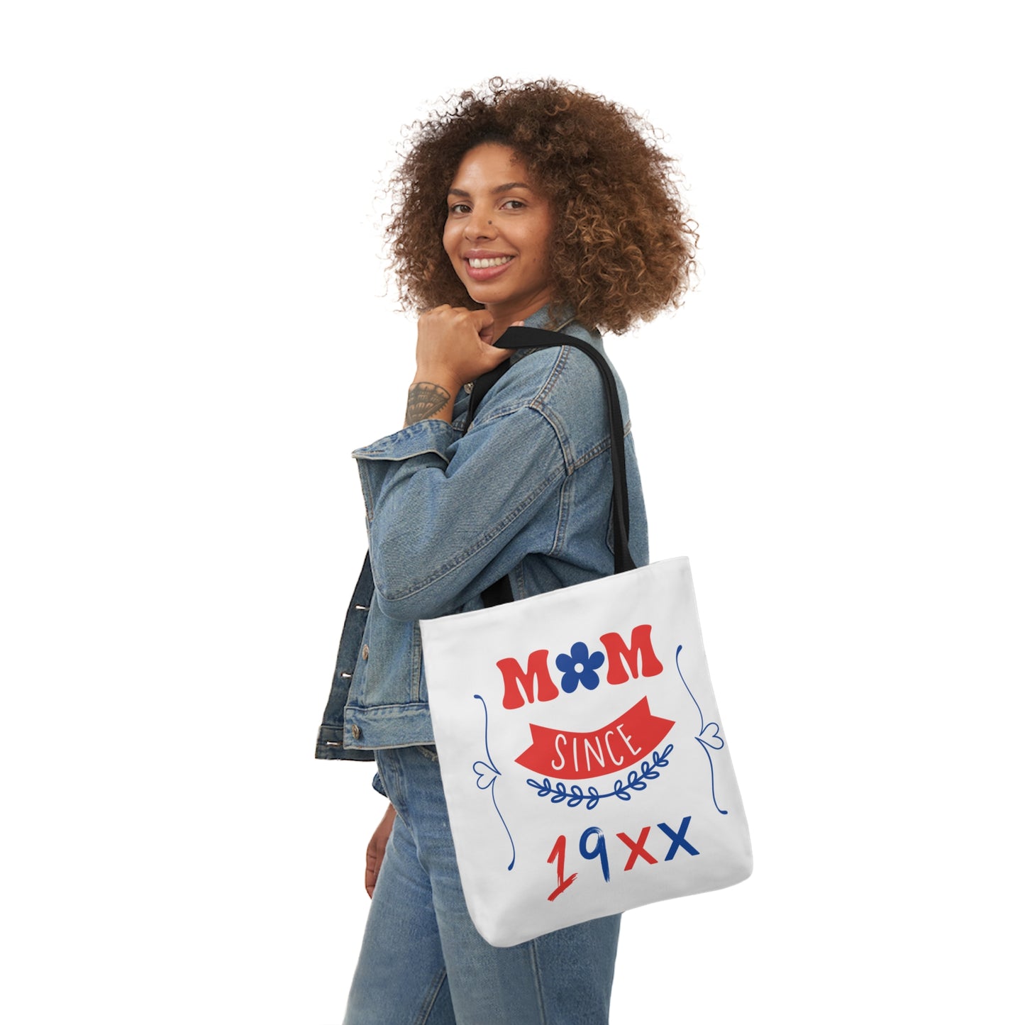 Mom White Canvas Tote Bag