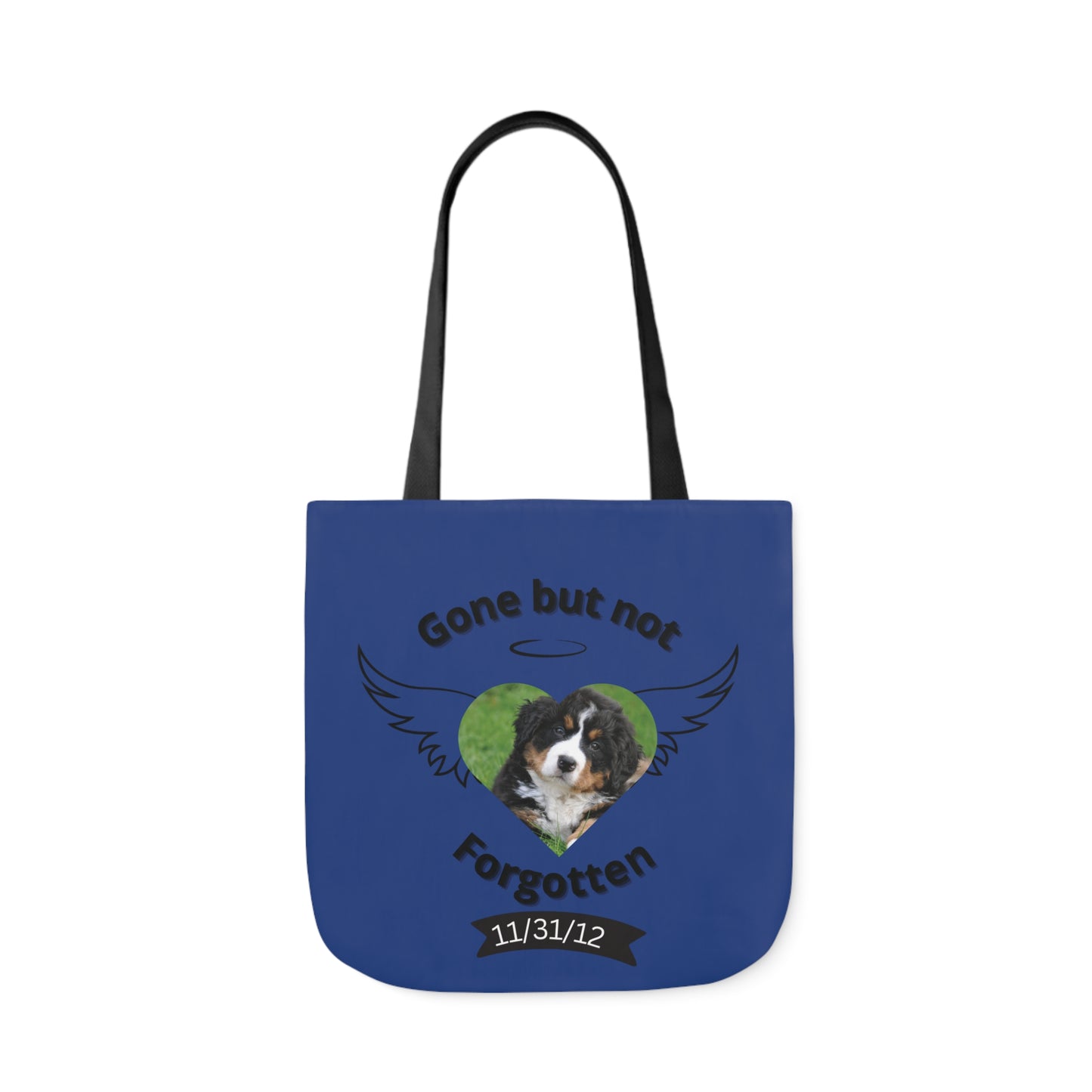 Blue Personalized Dog Memorial Tote Bag