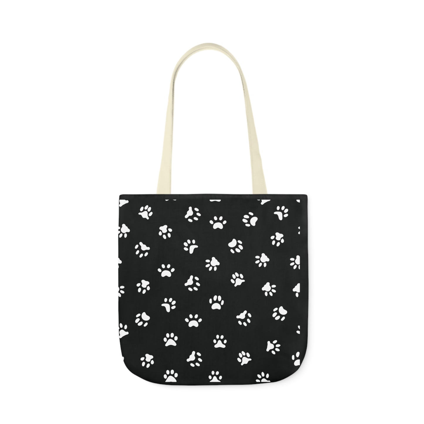 Black Personalized Dog Family Canvas Tote Bag