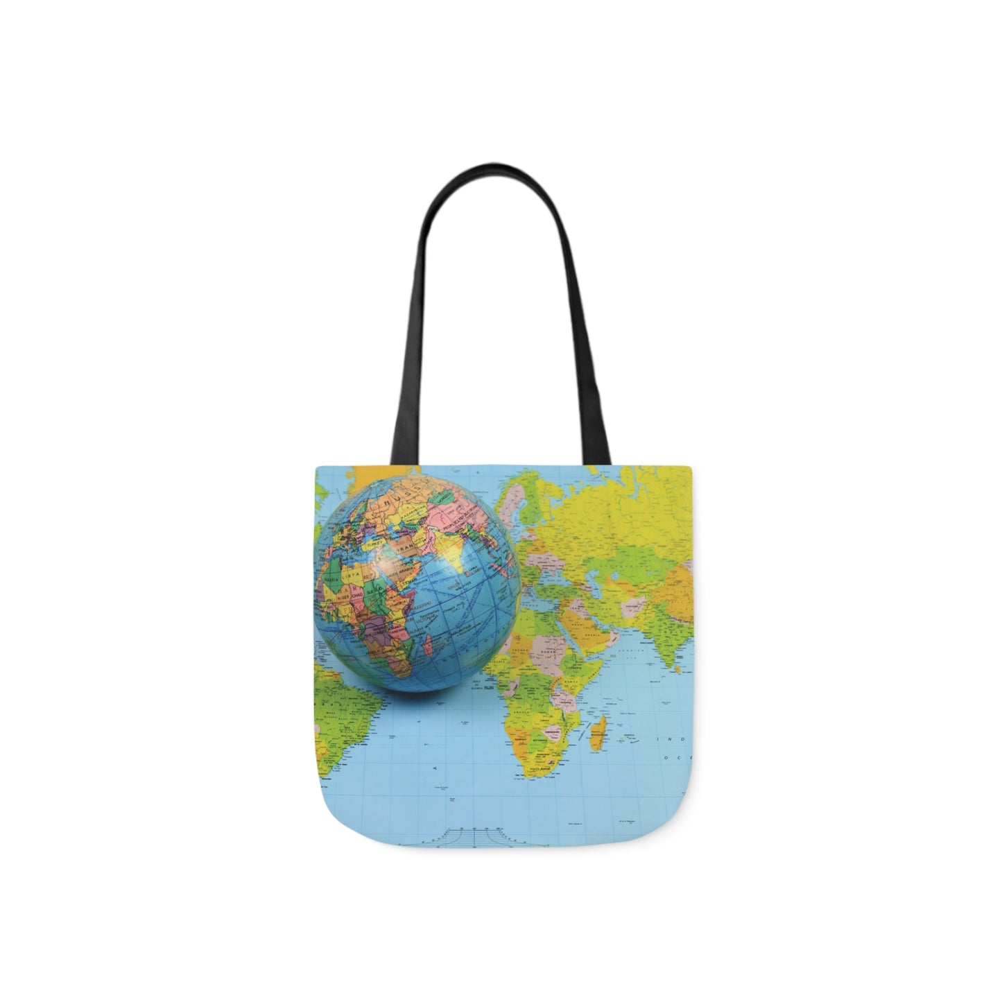 Canvas Tote Bag - Black Personalized City with Map Design