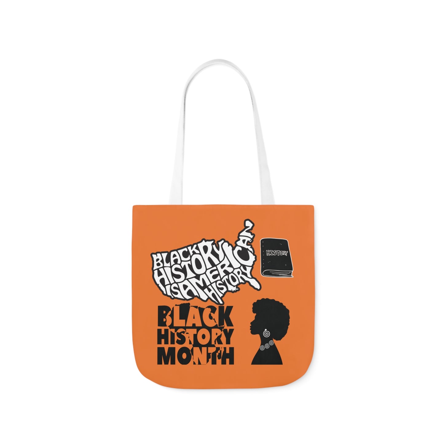 Orange Black History Canvas Tote Bag