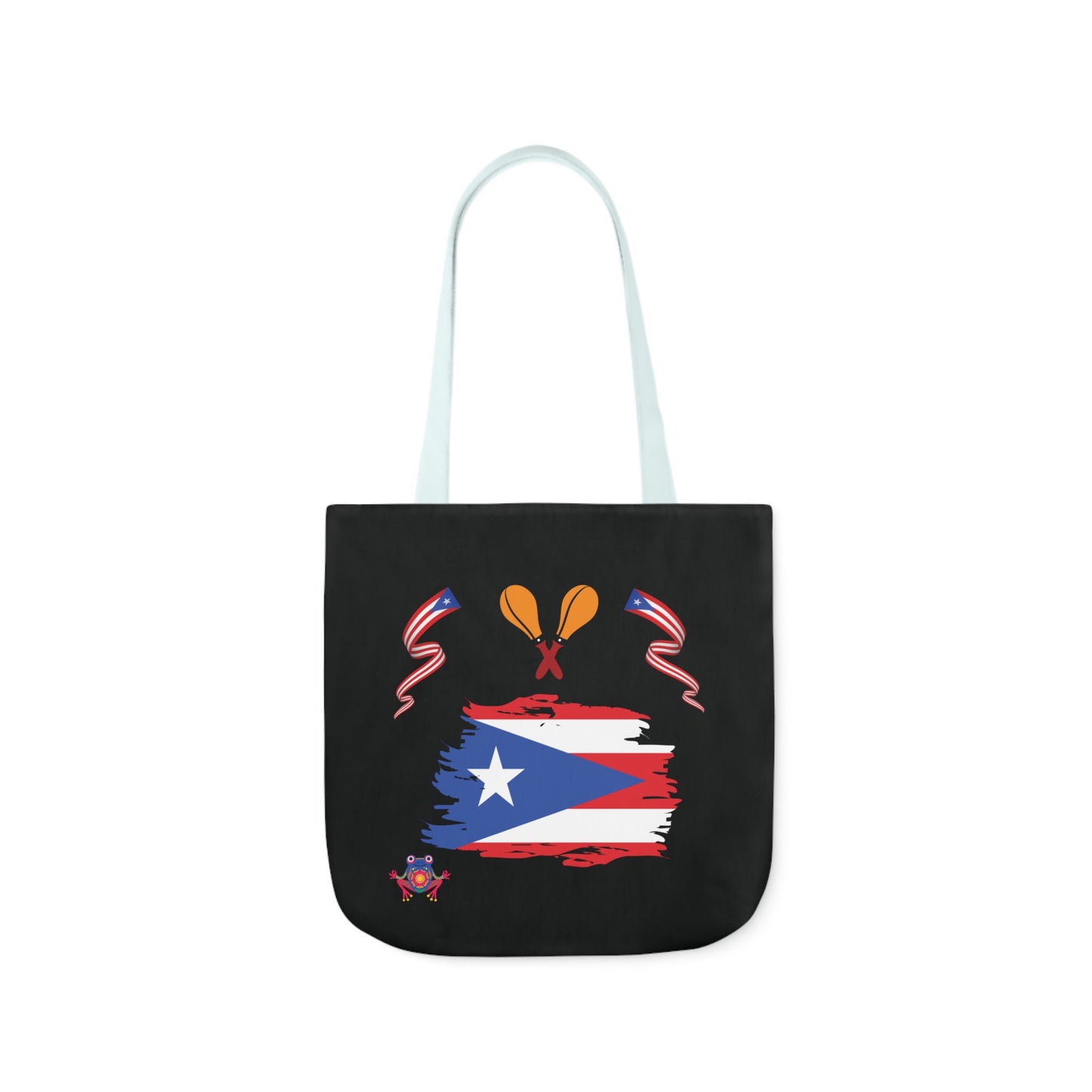 Personalized Puerto Rico Black Canvas Tote Bag