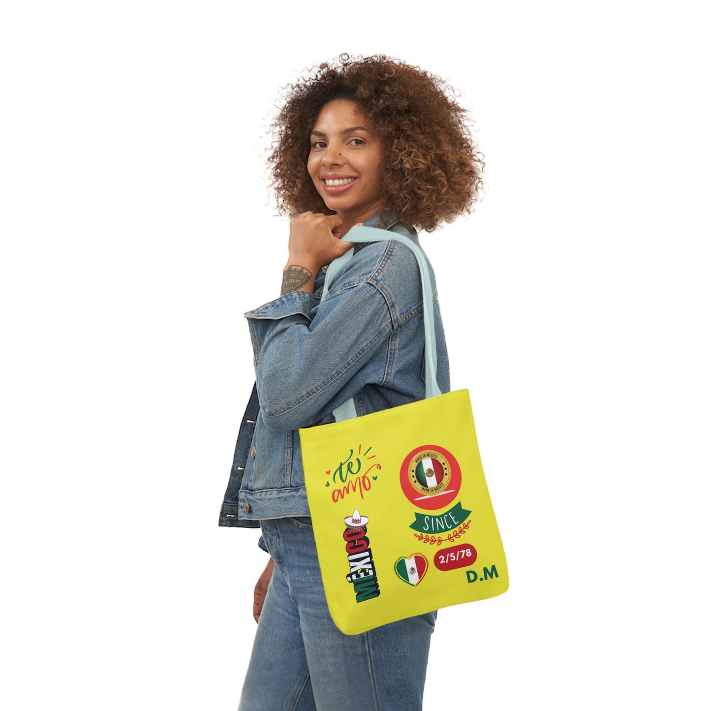Personalized Mexican Theme Black Canvas Tote Bag