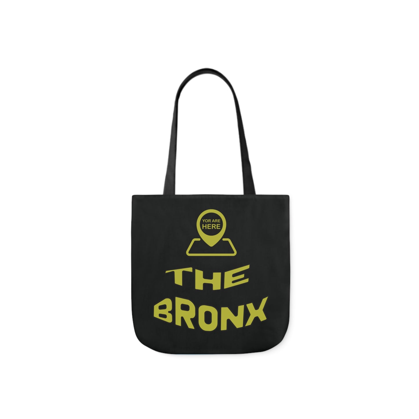 Canvas Tote Bag - Black Personalized City with Map Design