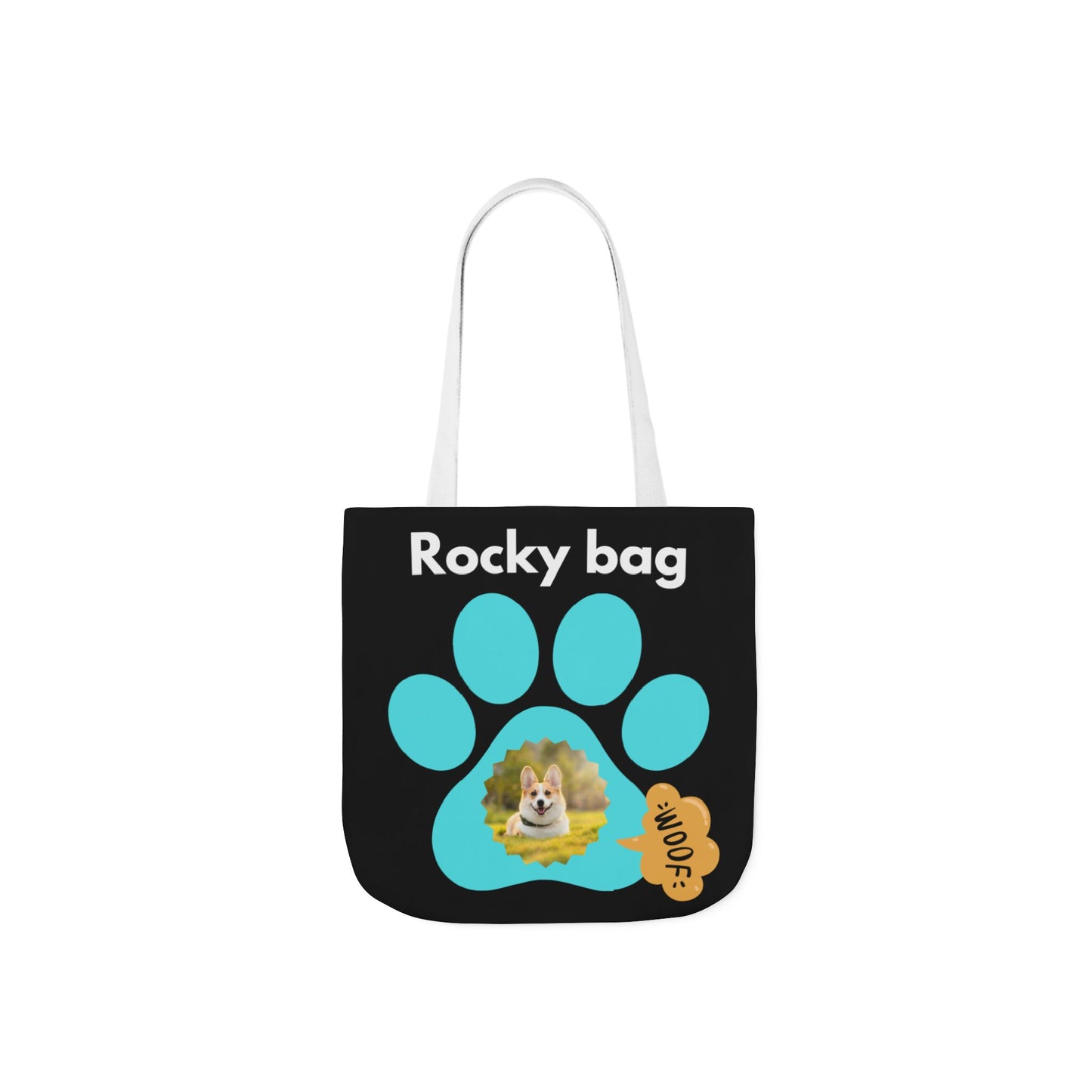 Black Personalized Dog lovers Tote Bag