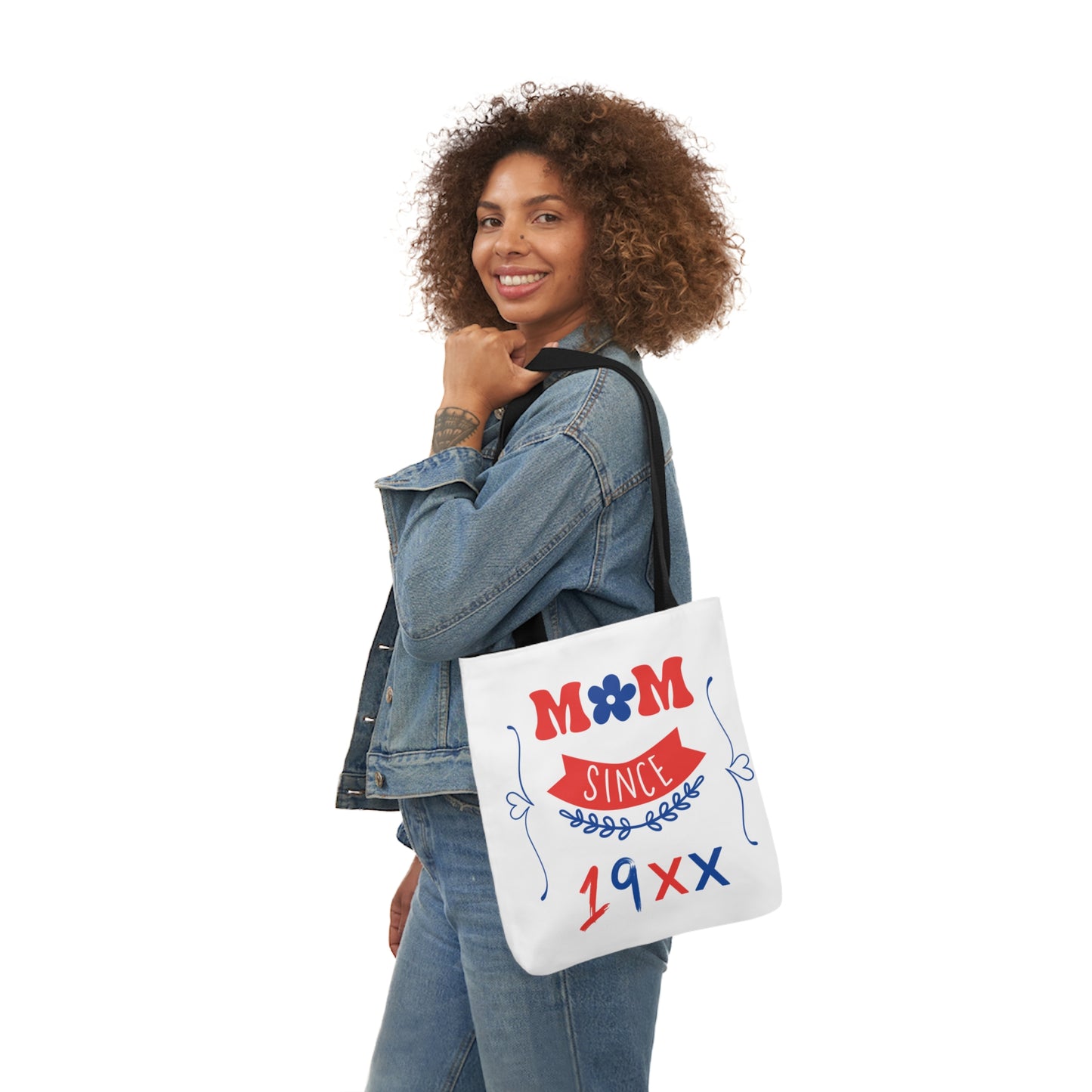 Mom White Canvas Tote Bag