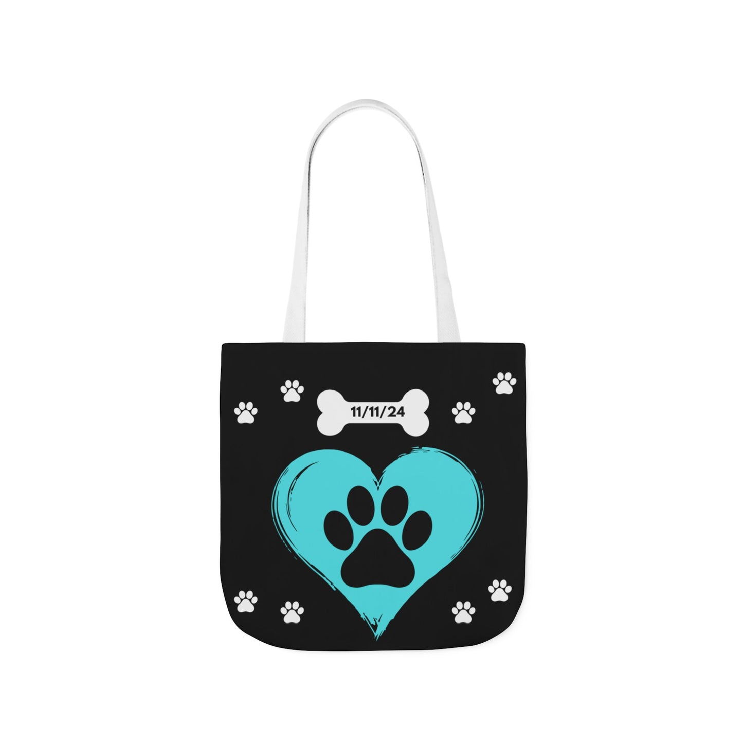 Black Personalized Dog lovers Tote Bag