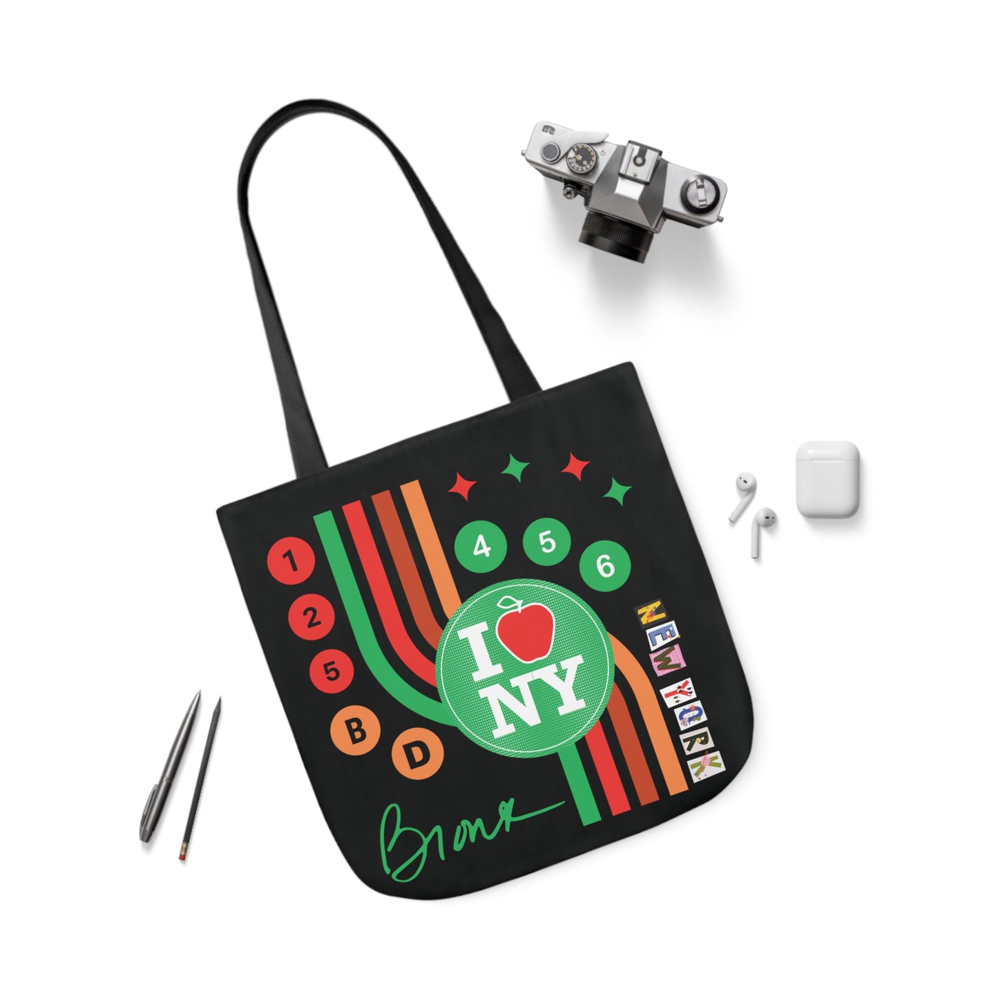 Canvas Tote Bag, 5-Color Straps
