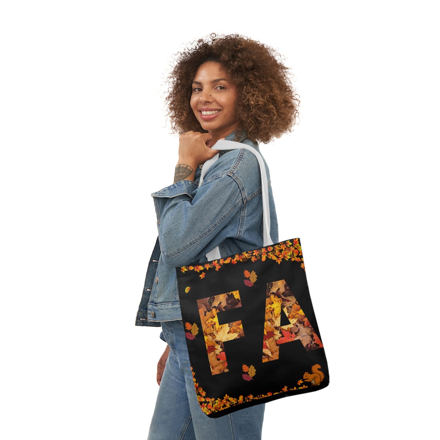 Fall Canvas Tote Bag, 5-Color Straps