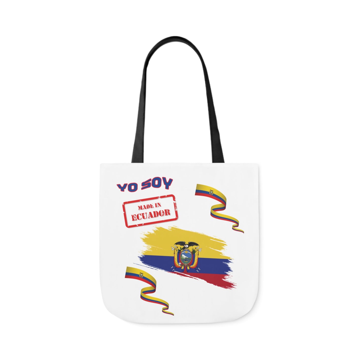 Ecuadorian Pride Canvas Tote Bag with 5-Color Straps – Te Amo & Yo Soy Designs