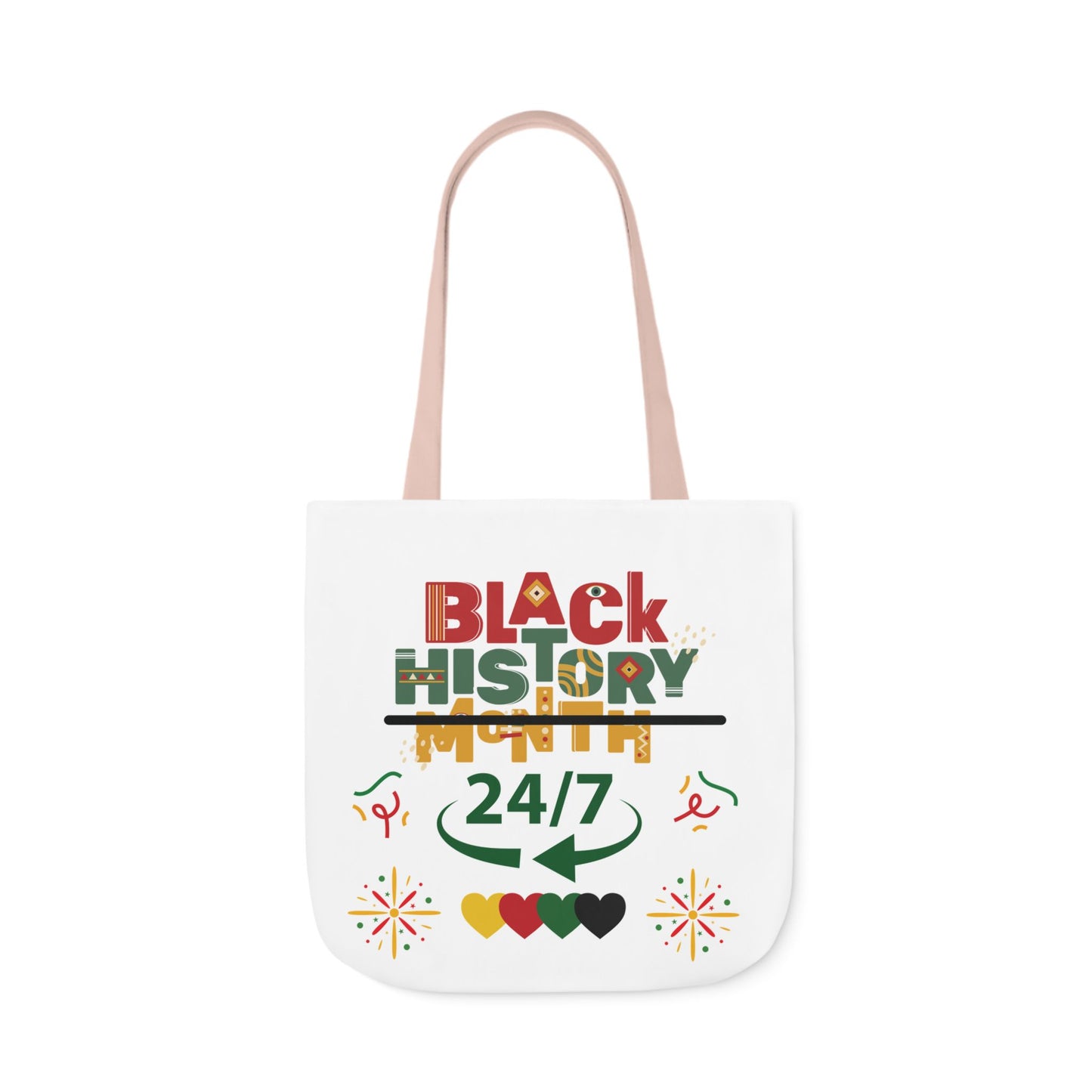 Black History White Canvas Tote Bag