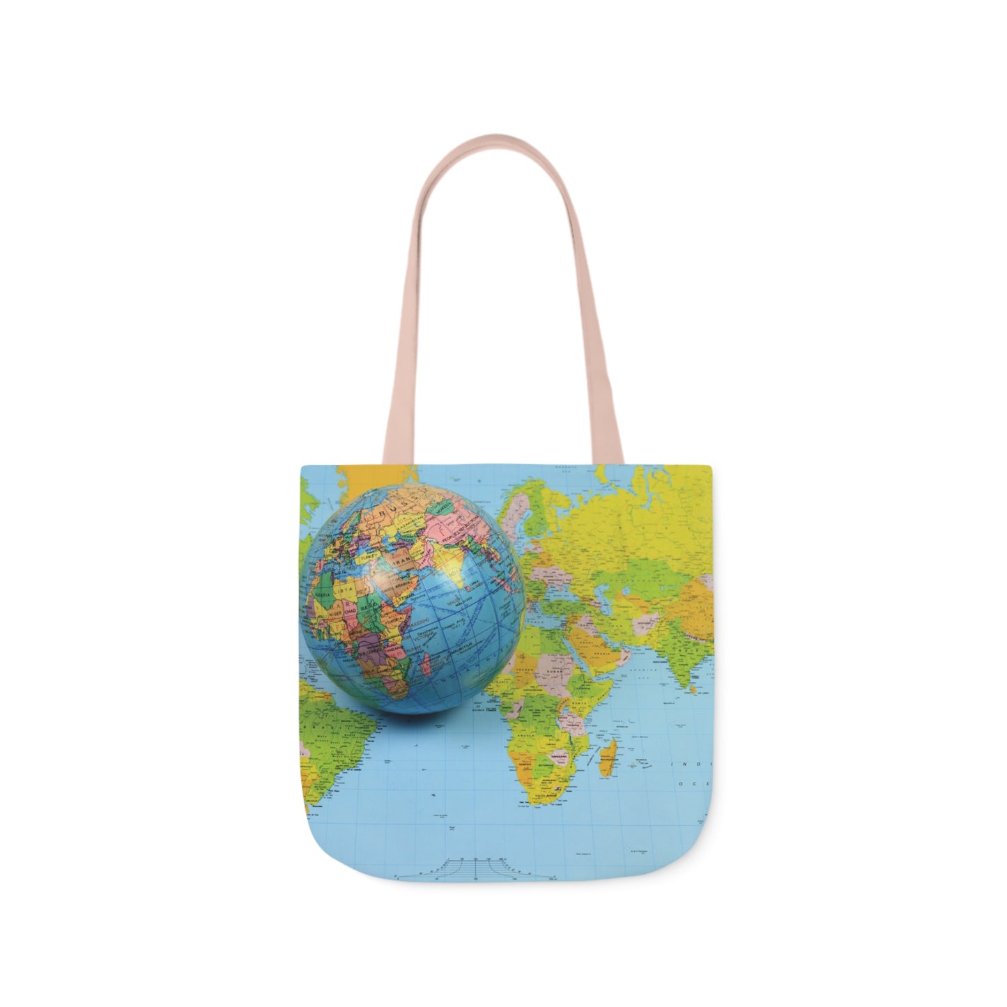 Canvas Tote Bag - Black Personalized City with Map Design