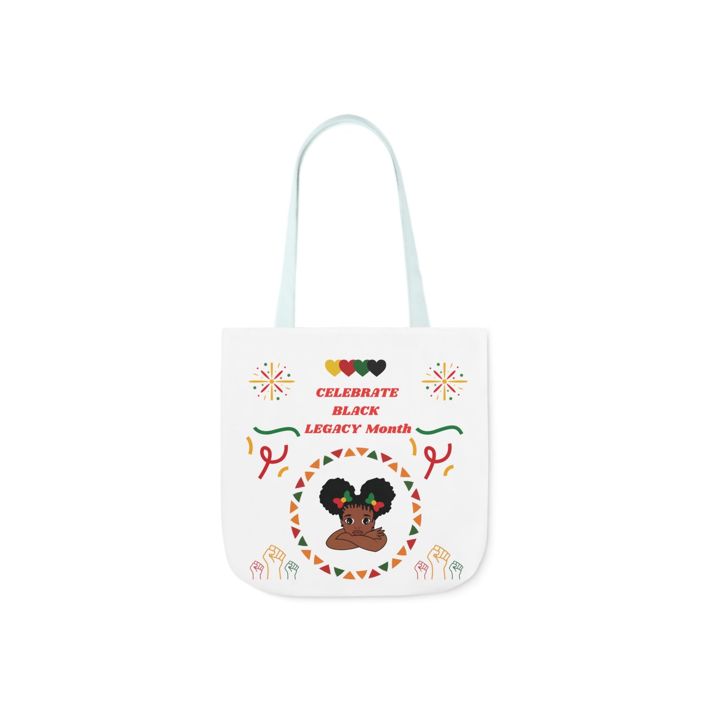 White Graphic Canvas Tote Bag