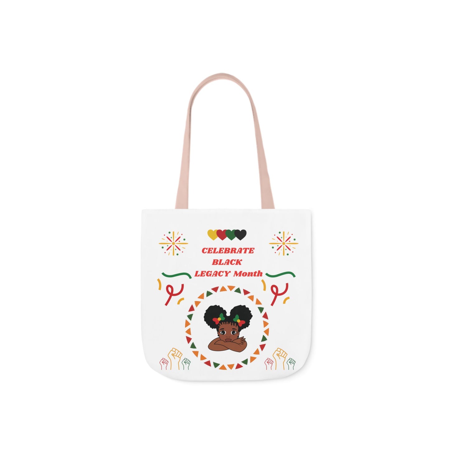 White Graphic Canvas Tote Bag
