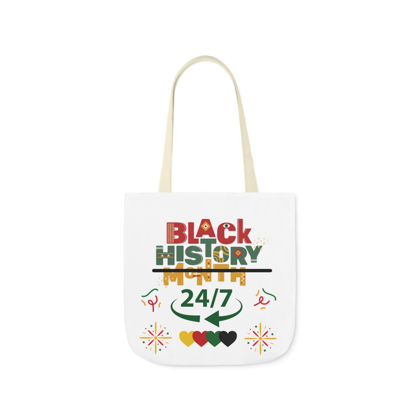 Black History White Canvas Tote Bag