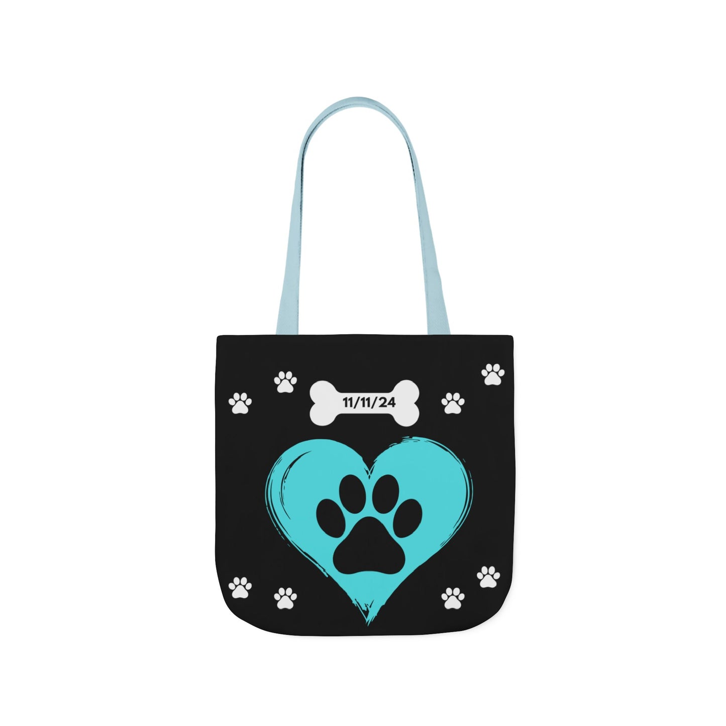 Black Personalized Dog lovers Tote Bag
