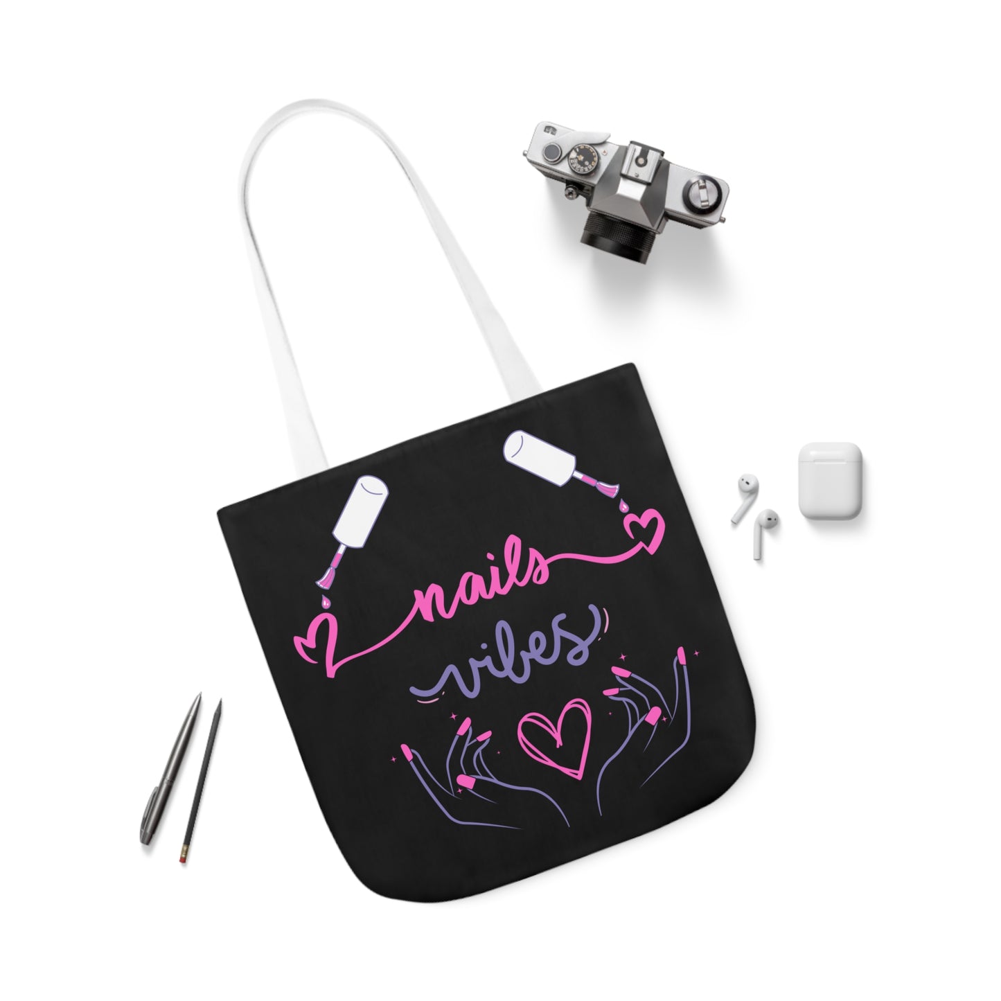 Canvas Tote Bag, 5-Color Straps