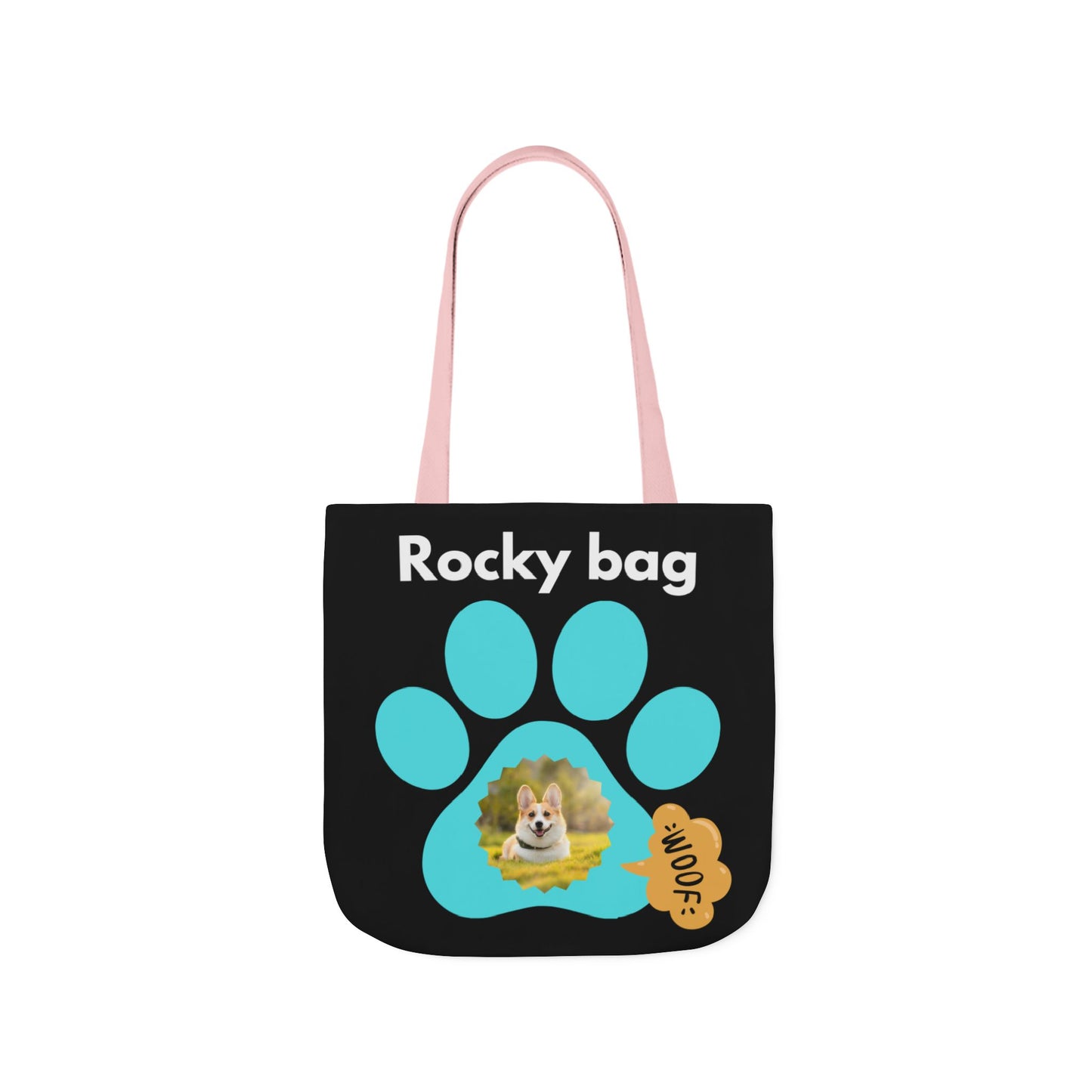 Black Personalized Dog lovers Tote Bag