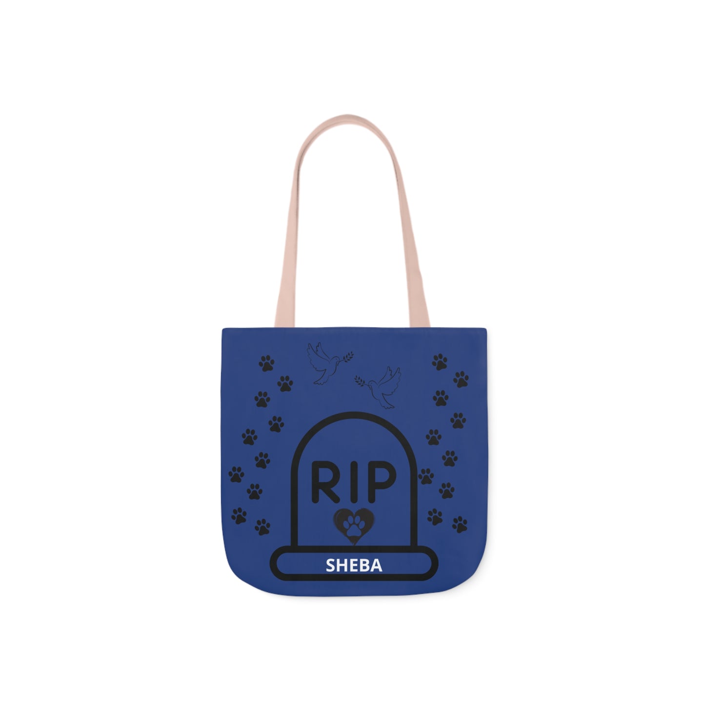 Blue Personalized Dog Memorial Tote Bag