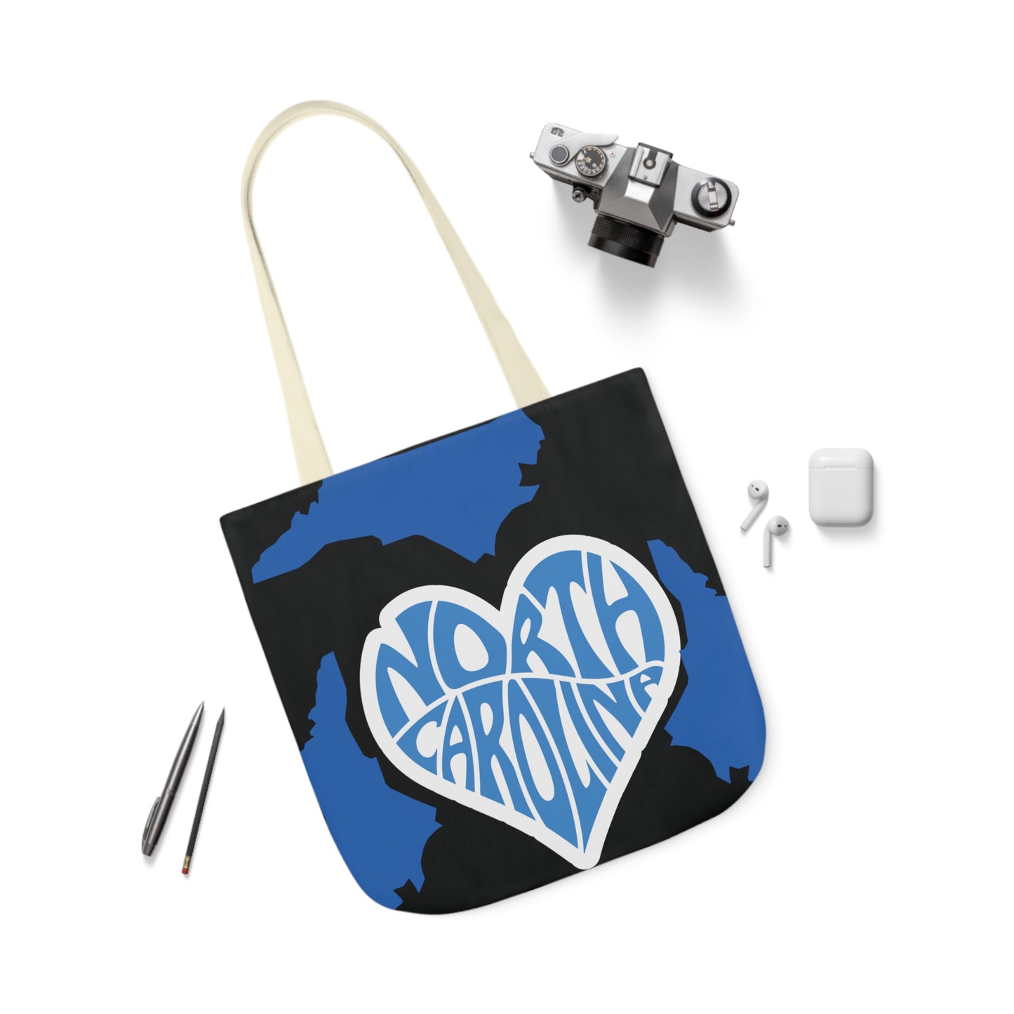 Canvas Tote Bag, North Carolina Black