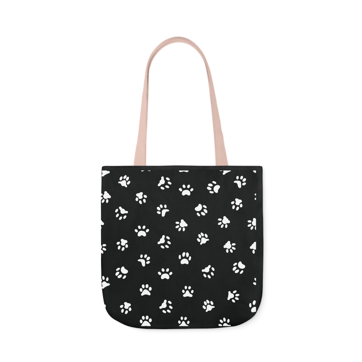 Black Personalized Dog Family Canvas Tote Bag