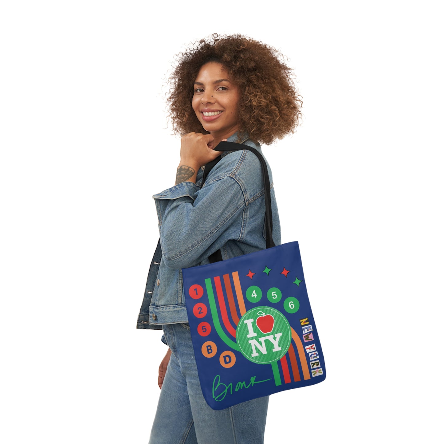 Canvas Tote Bag - New York Blue City Design