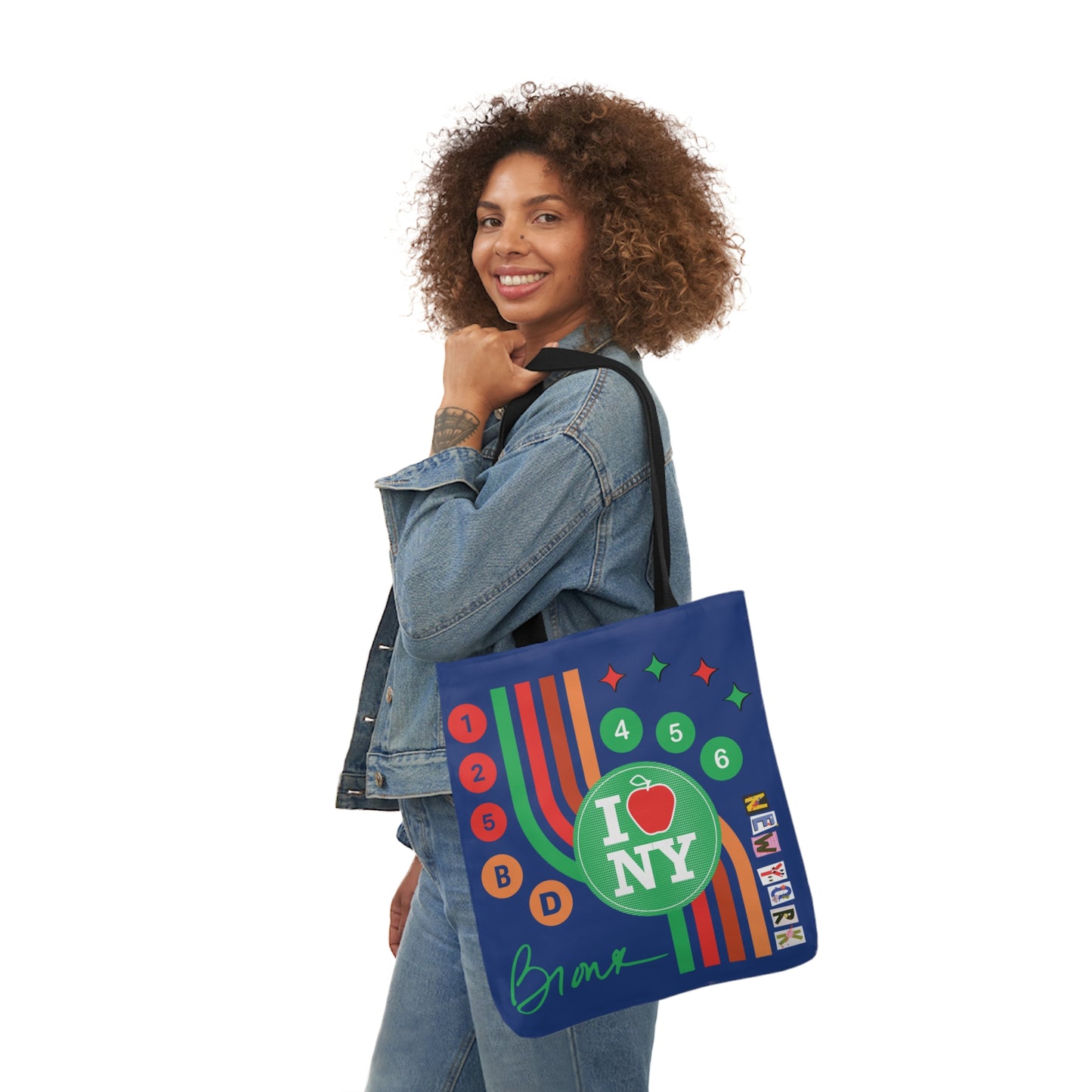Canvas Tote Bag - New York Blue City Design