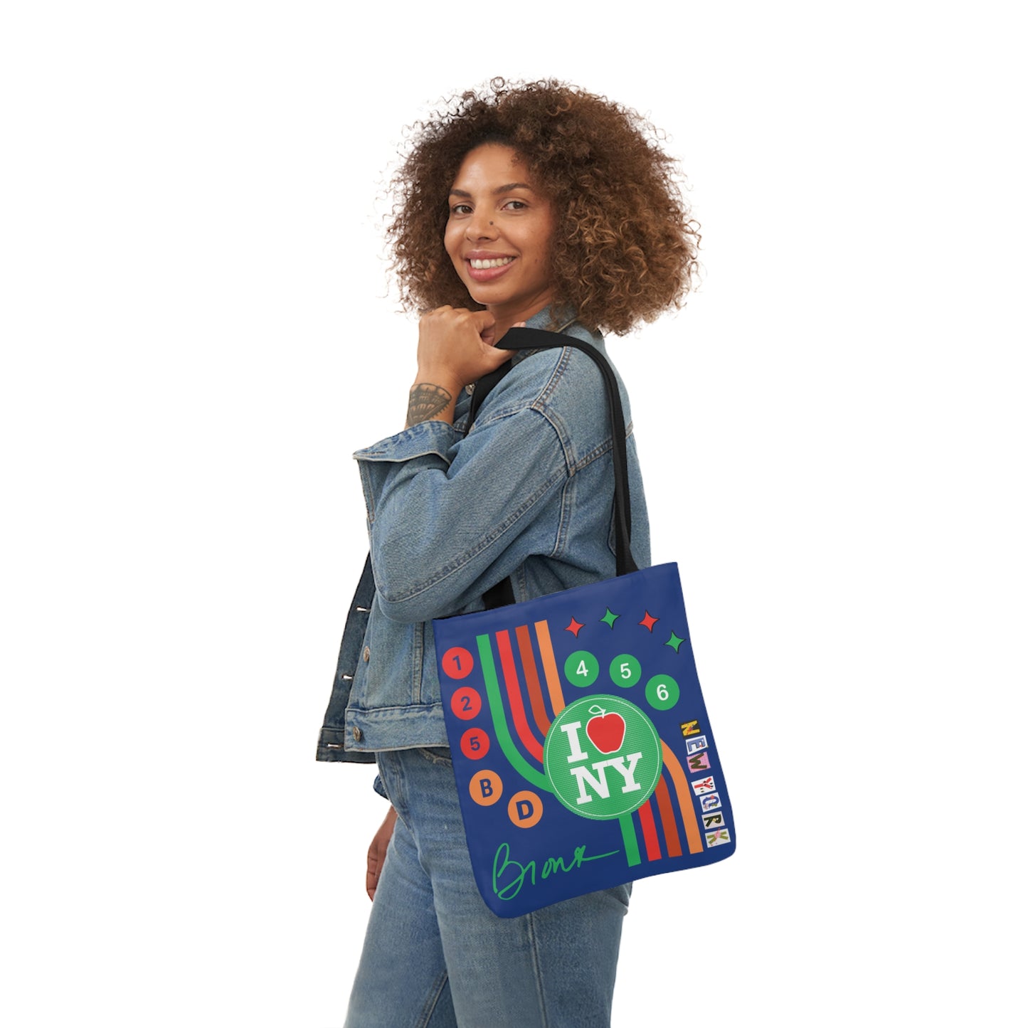 Canvas Tote Bag - New York Blue City Design