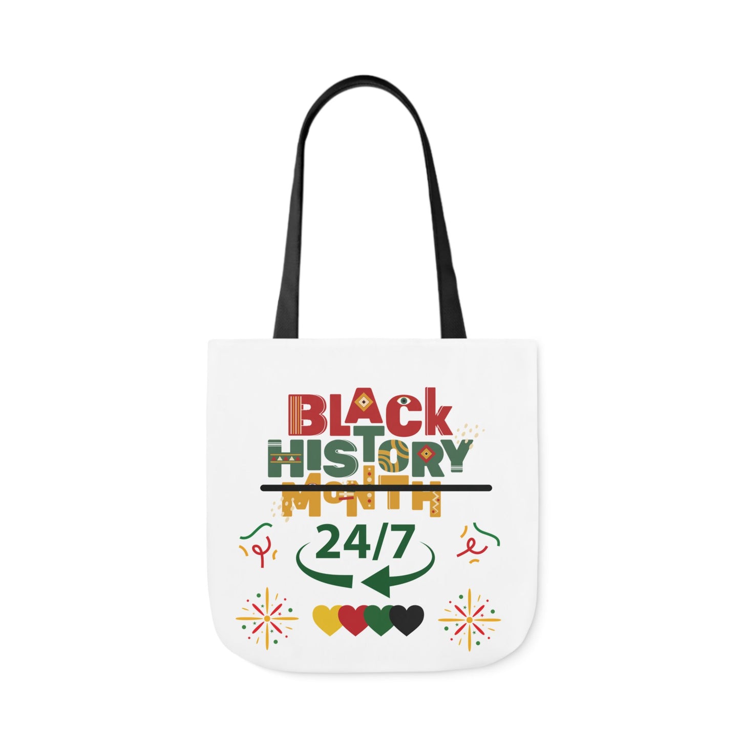 Black History White Canvas Tote Bag