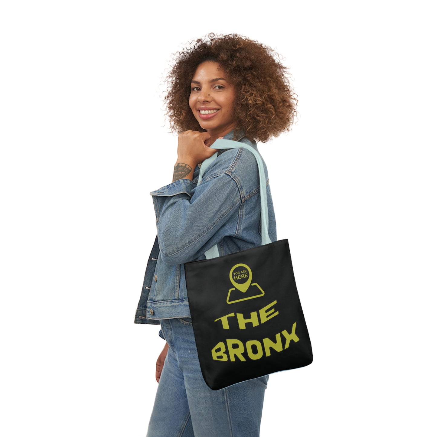 Canvas Tote Bag - Black Personalized City with Map Design