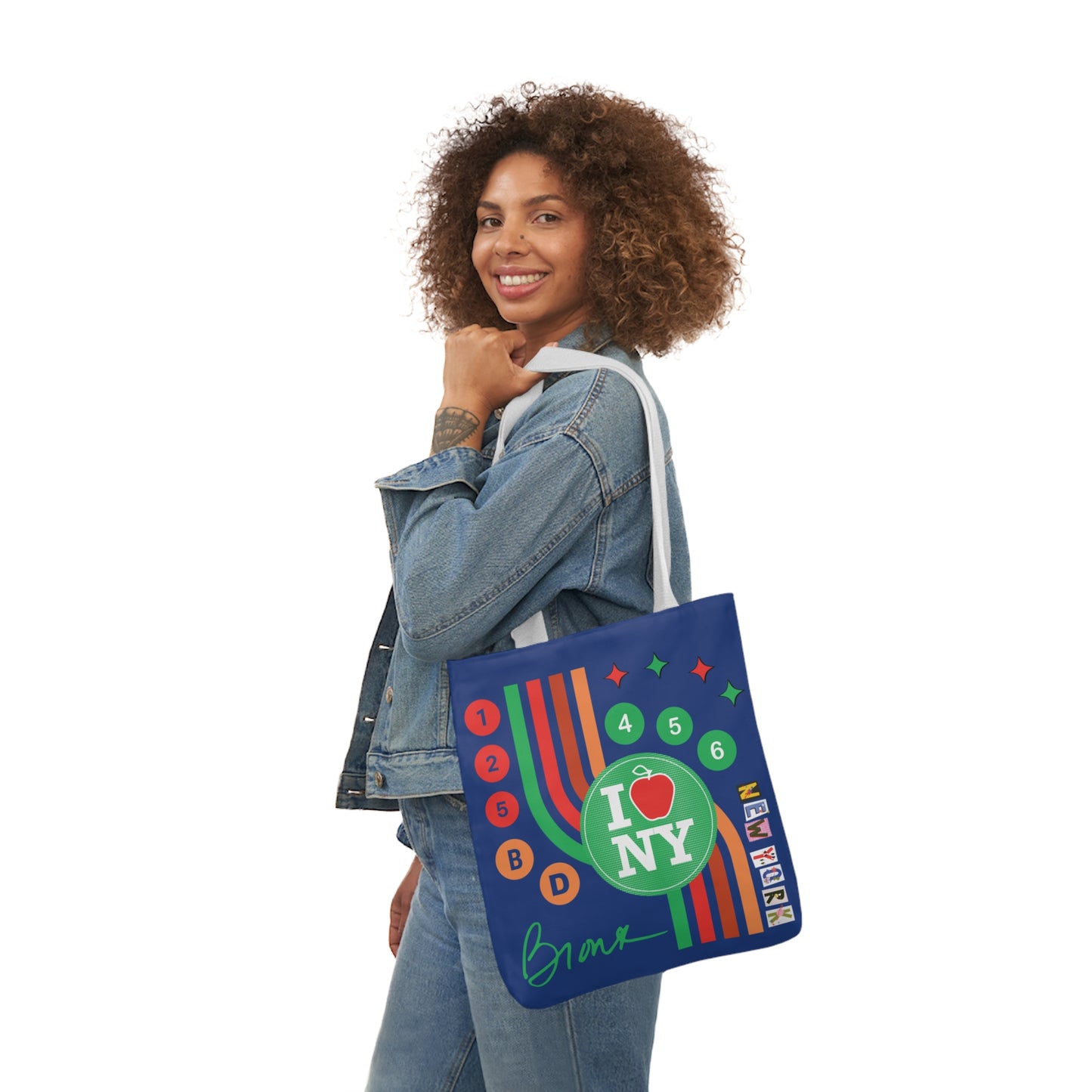Canvas Tote Bag - New York Blue City Design