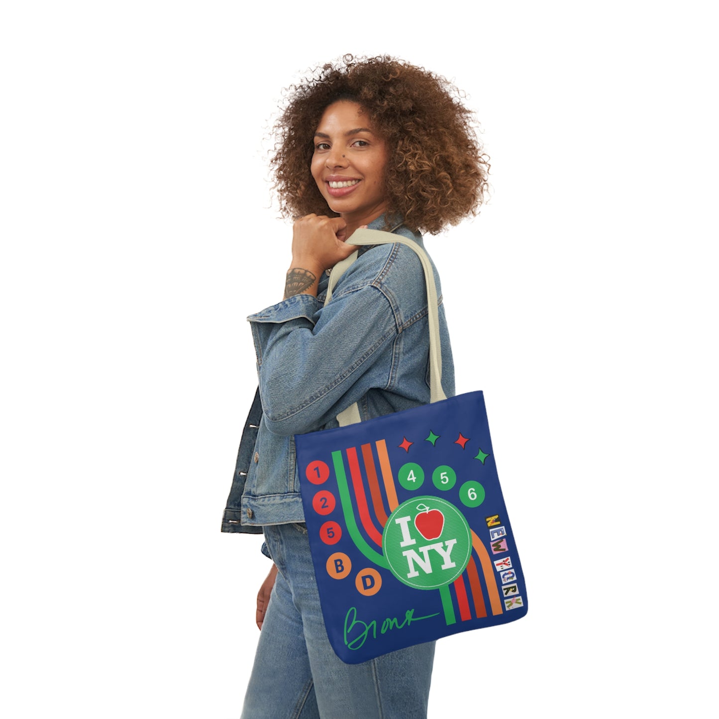 Canvas Tote Bag - New York Blue City Design